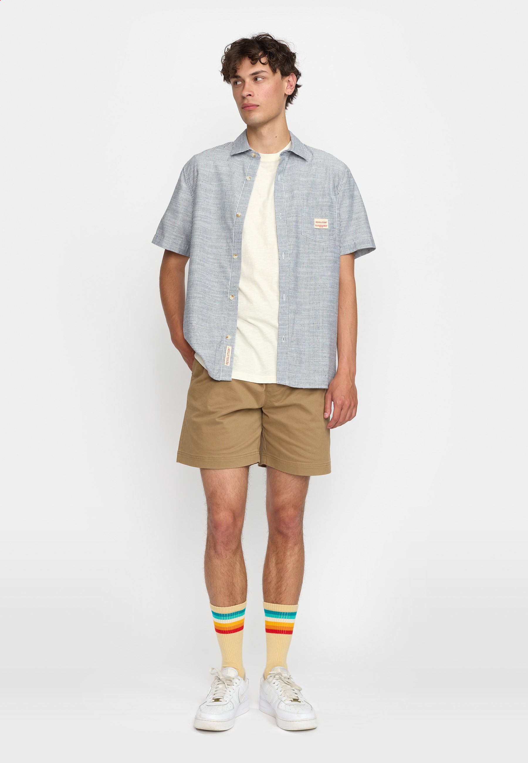 Revolution Short-sleeved Loose Shirt Short-sleeve shirts Blue