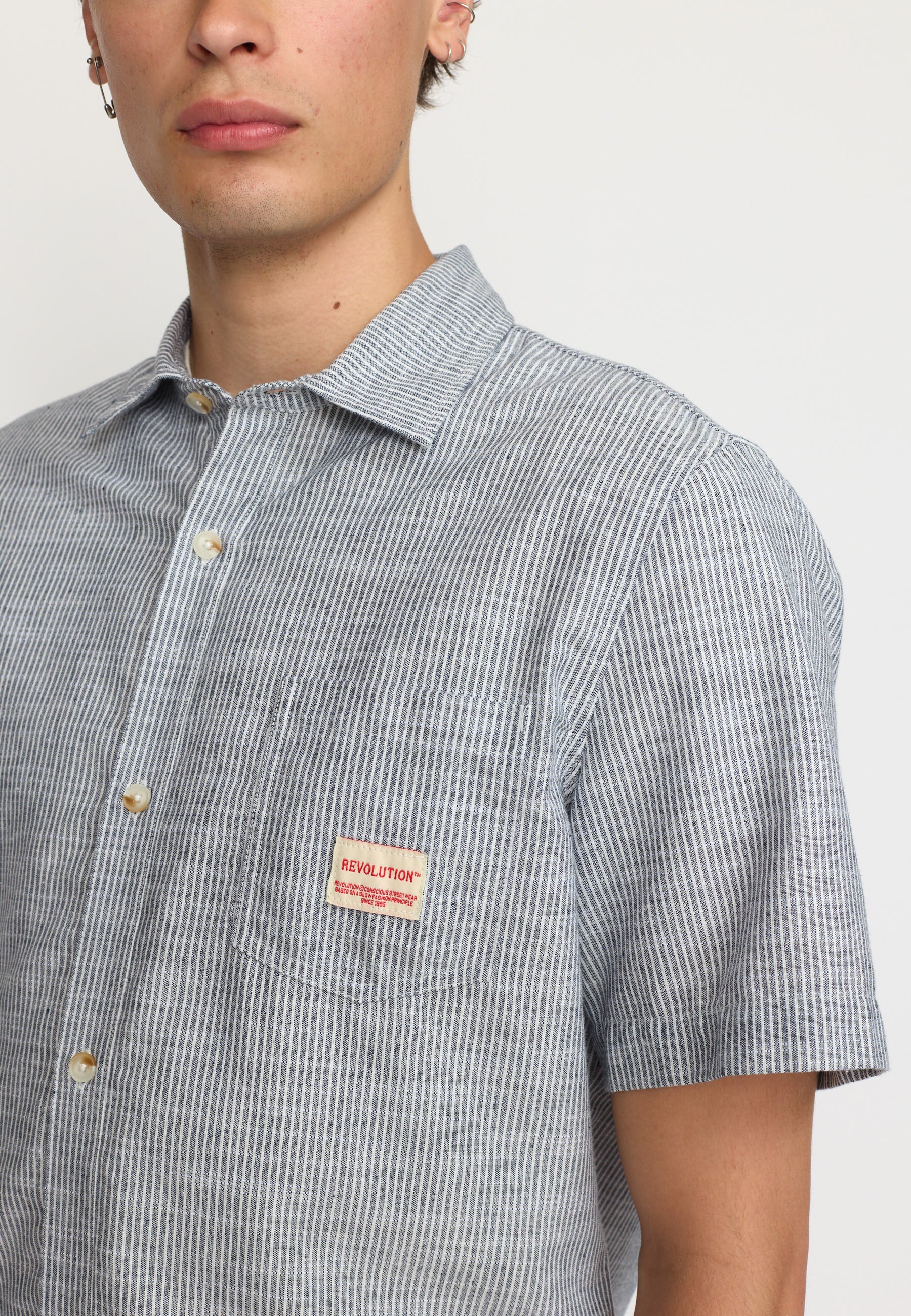 Revolution Short-sleeved Loose Shirt Short-sleeve shirts Blue