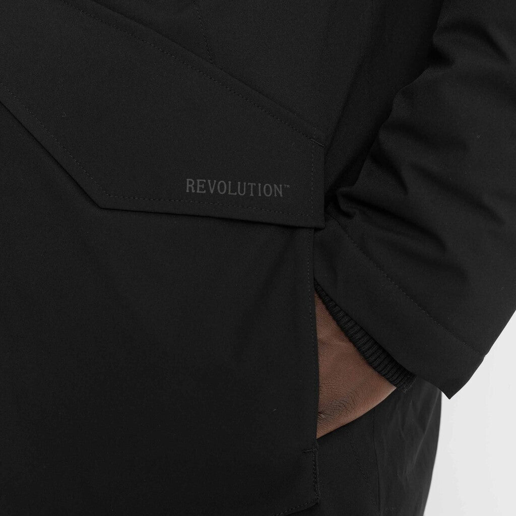 Revolution Tech Parka Raglan Winter outerwear Black