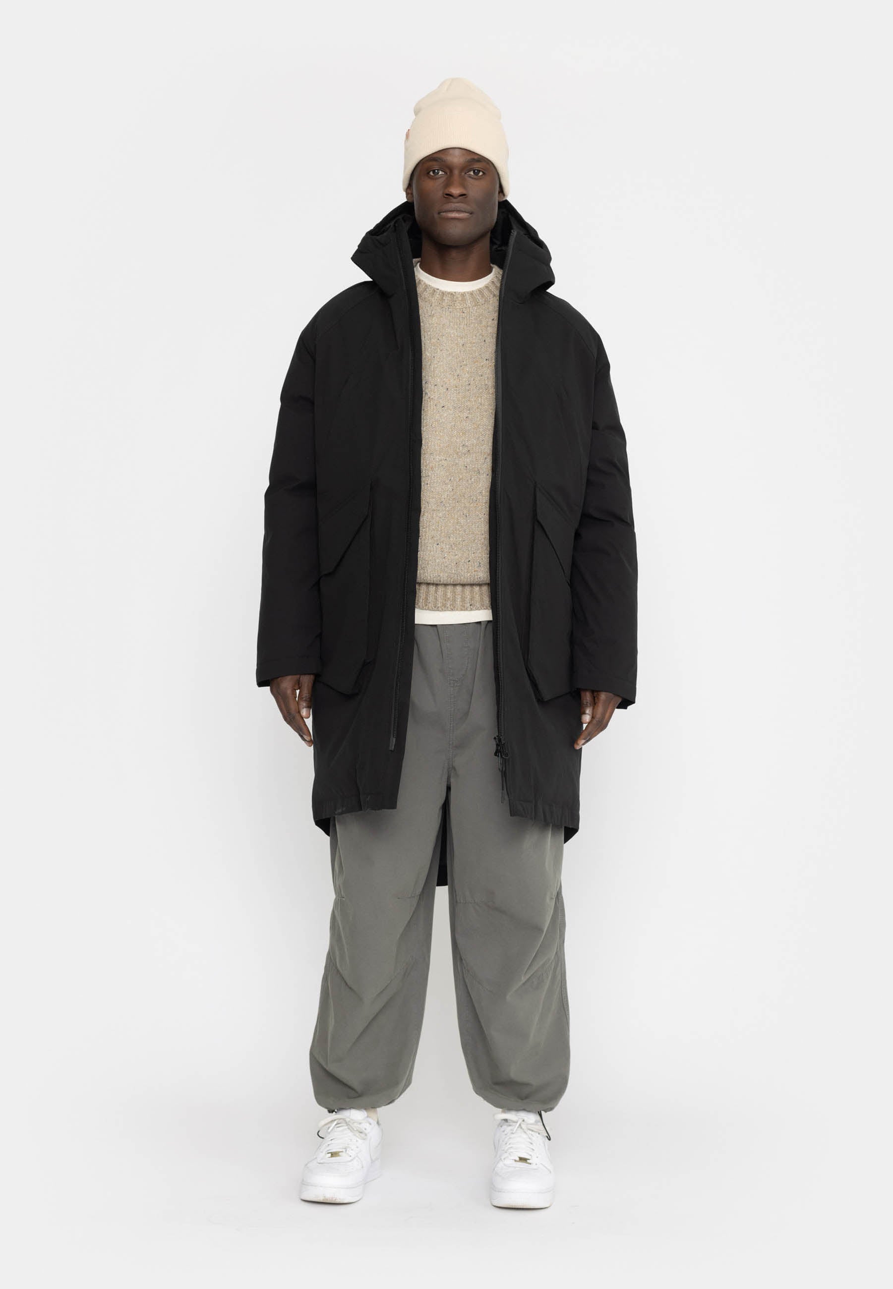 Revolution Tech Parka Raglan Winter Outerwear Black