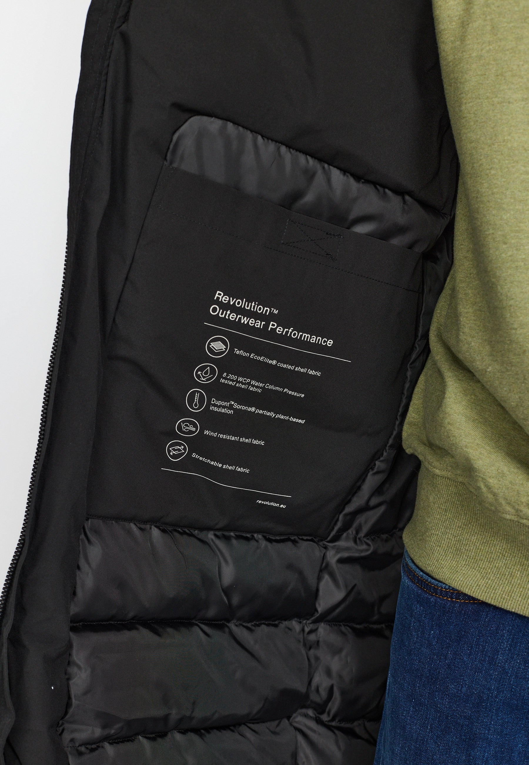 Revolution Tech Parka Raglan Winter Outerwear Black