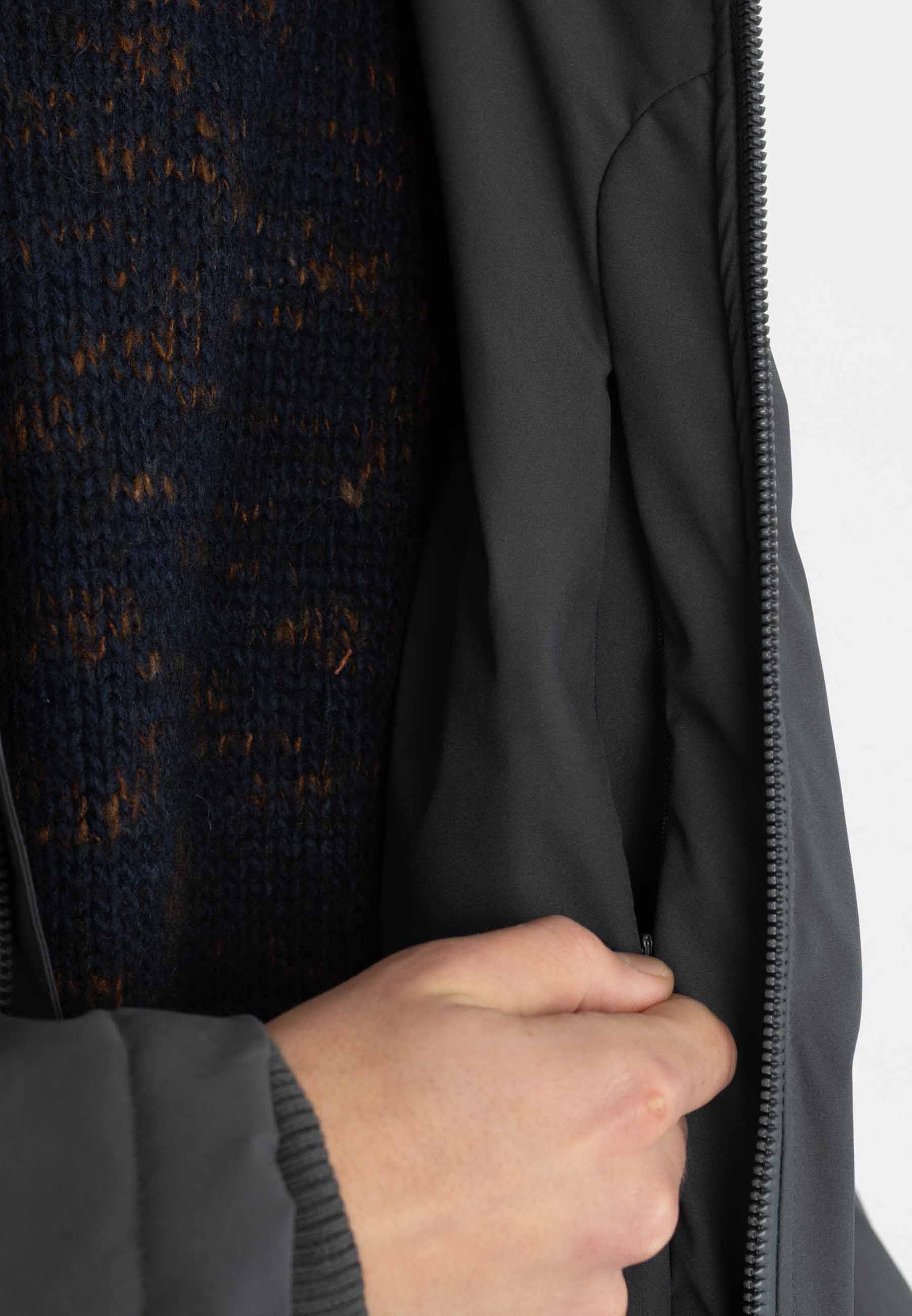 Revolution Tech Parka Raglan Winter Outerwear Darkgrey