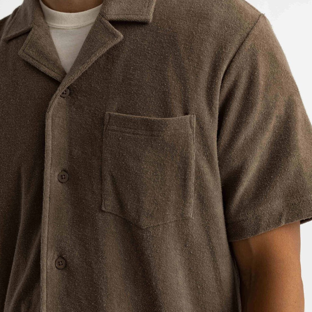 Revolution Terry Cuban Shirt Short-sleeve shirts Brown