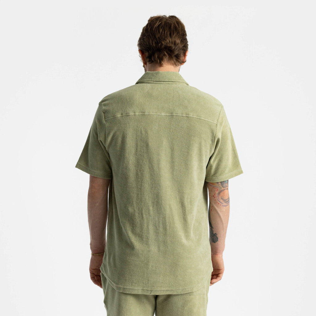 Revolution Terry Cuban Shirt Short-sleeve shirts Lightgreen