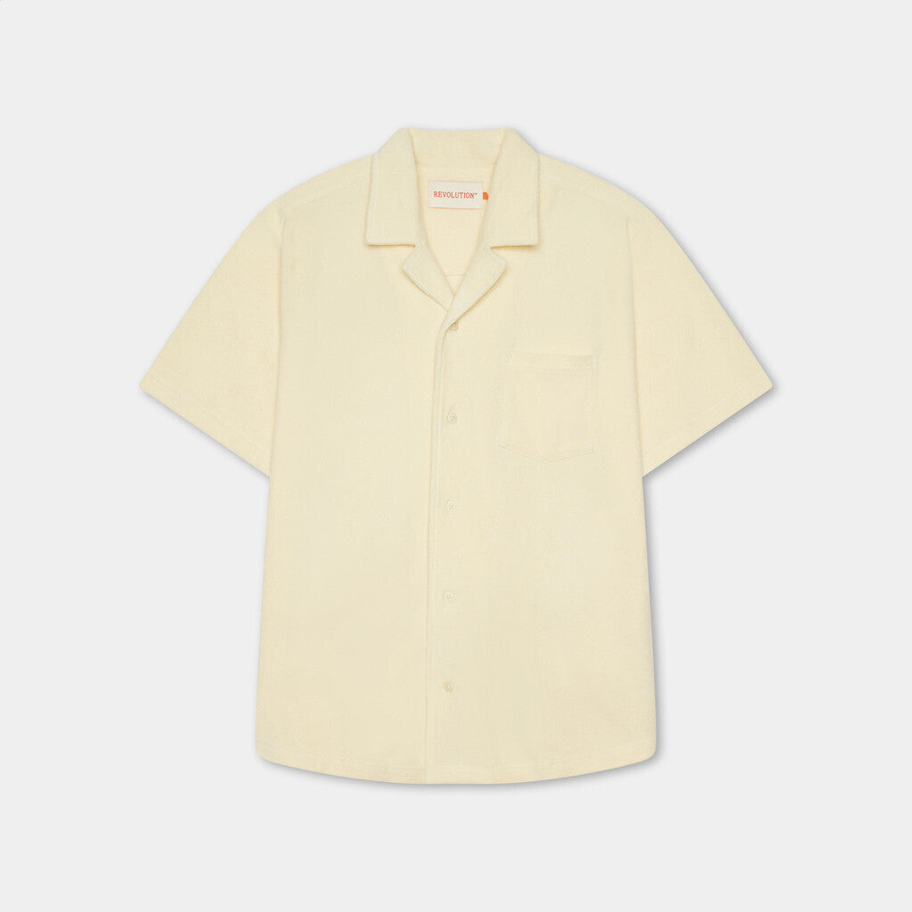 Revolution Terry Cuban Shirt Short-sleeve shirts Offwhite