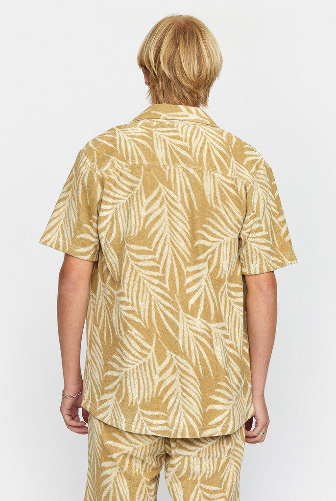 Revolution Terry Cuban Shirt Short-sleeve shirts Khaki