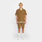 Revolution Terry Cuban Shirt Short-sleeve shirts Darkkhaki