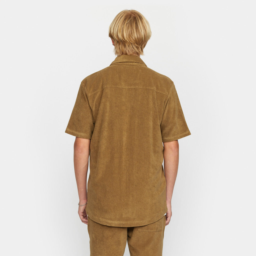 Revolution Terry Cuban Shirt Short-sleeve shirts Darkkhaki
