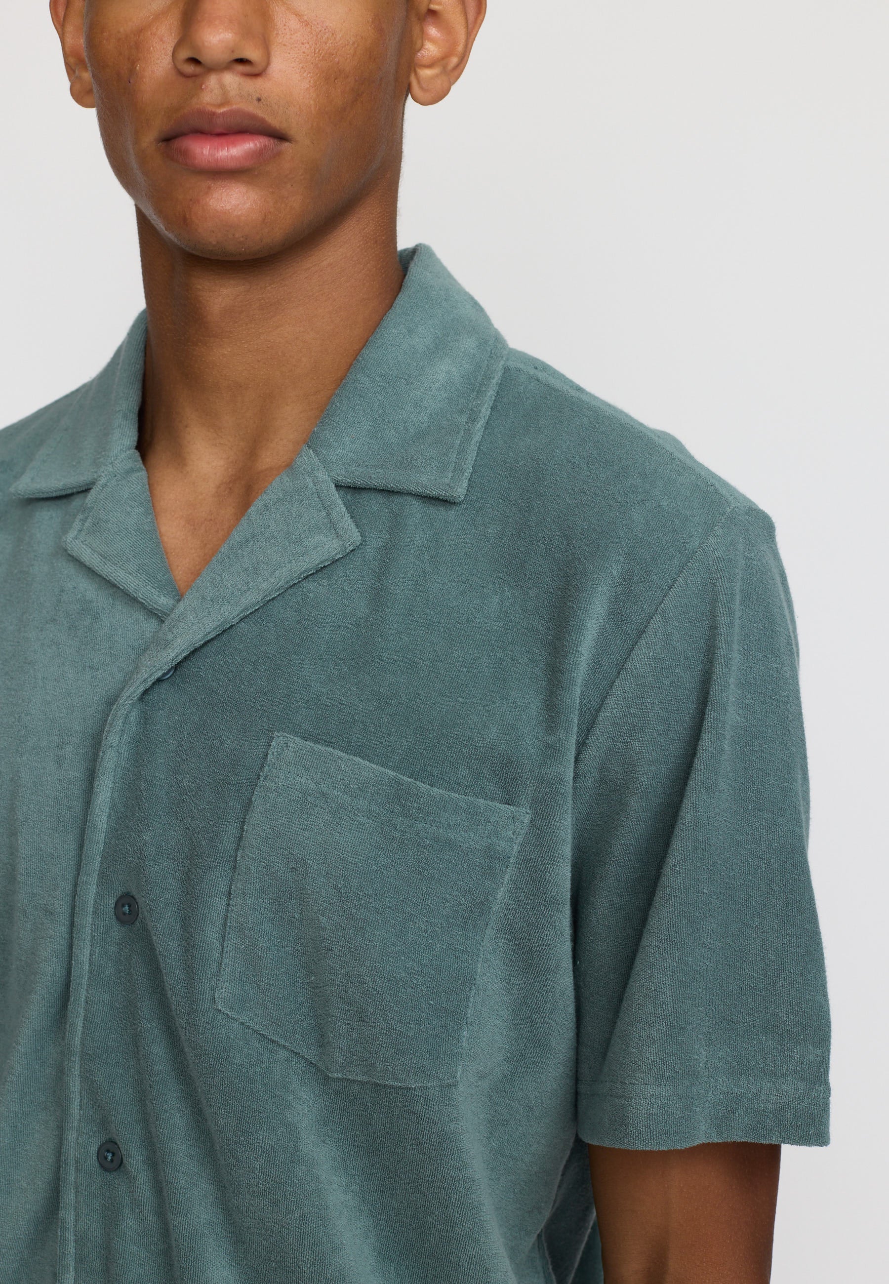 Revolution Terry Short-sleeved Cuban Shirt Short-sleeve shirts Blue