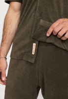 Revolution Terry Short-sleeved Cuban Shirt Short-sleeve shirts Darkbrown