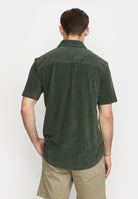 Revolution Terry Short-sleeved Cuban Shirt Short-sleeve shirts Dustgreen