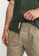 Revolution Terry Short-sleeved Cuban Shirt Short-sleeve shirts Dustgreen