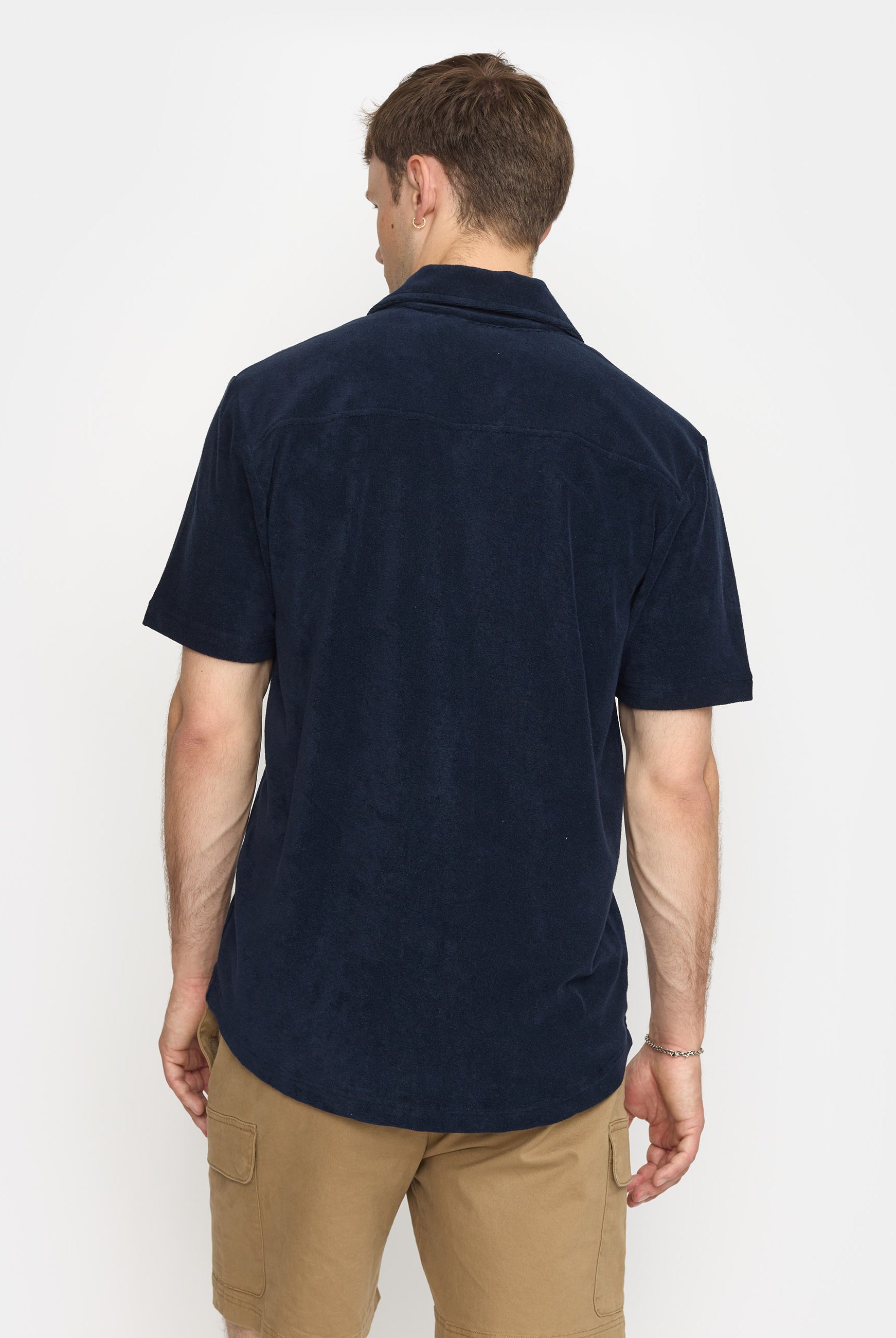 Revolution Terry Short-sleeved Cuban Shirt Short-sleeve shirts Navy