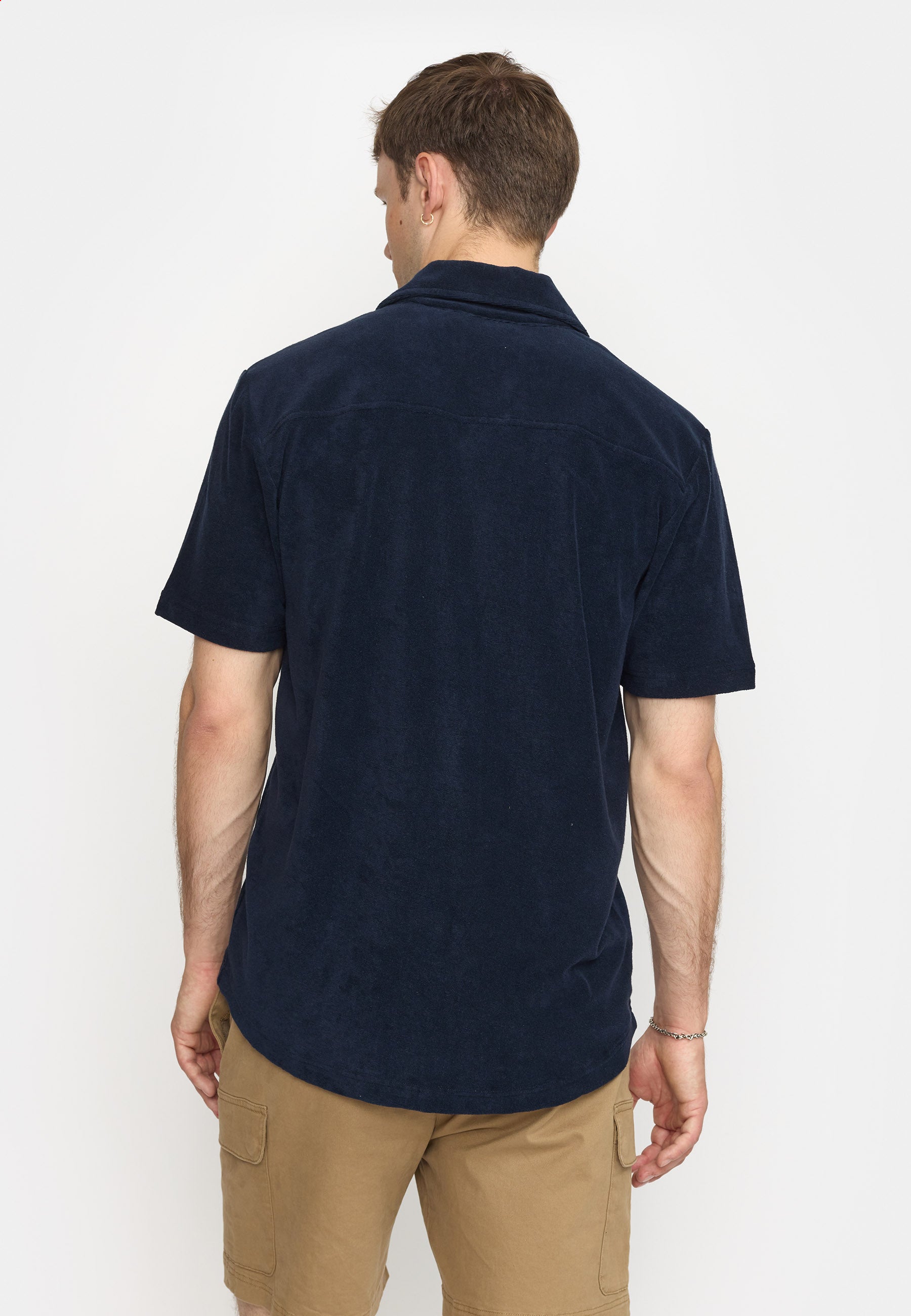 Revolution Terry Short-sleeved Cuban Shirt Short-sleeve shirts Navy