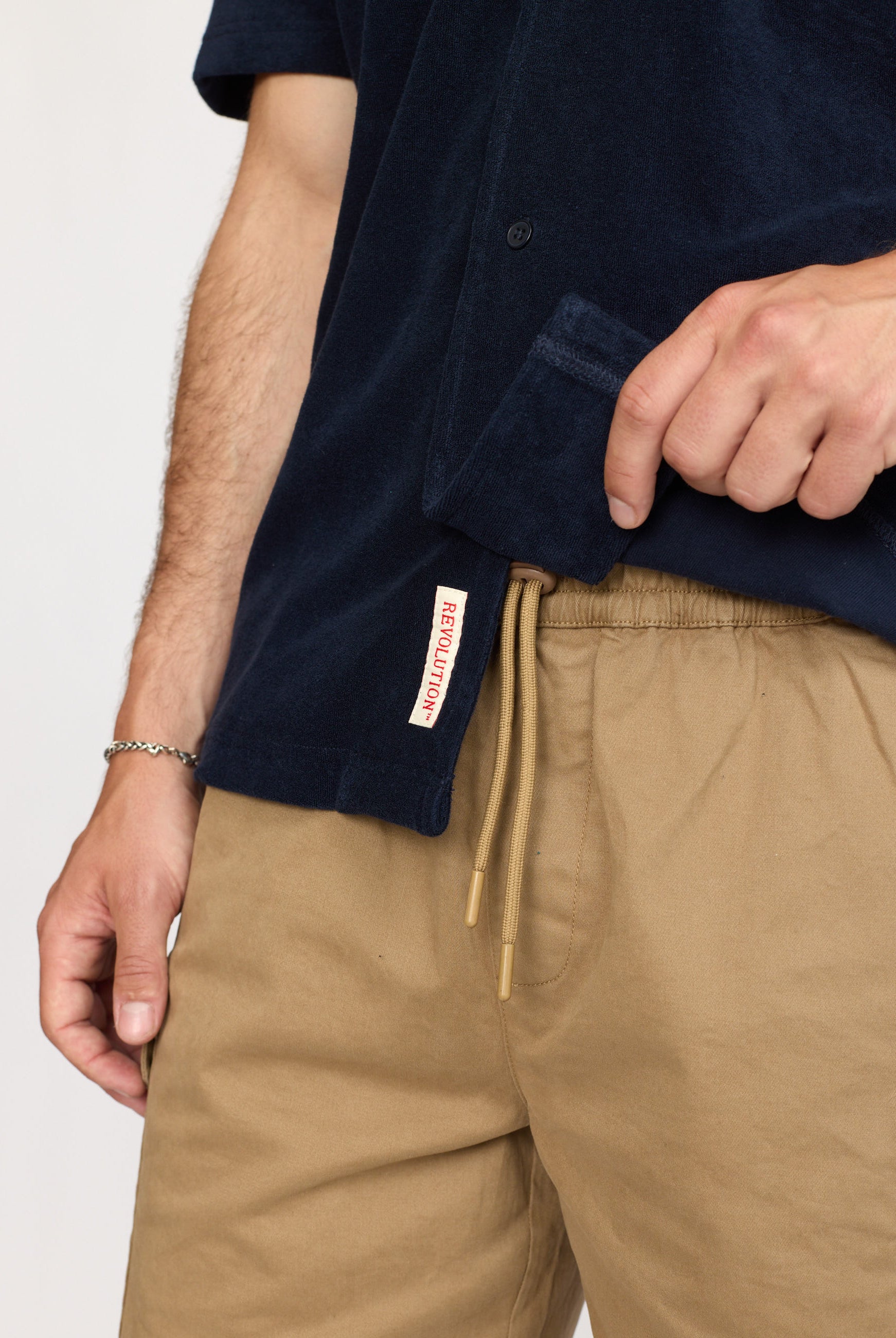 Revolution Terry Short-sleeved Cuban Shirt Short-sleeve shirts Navy