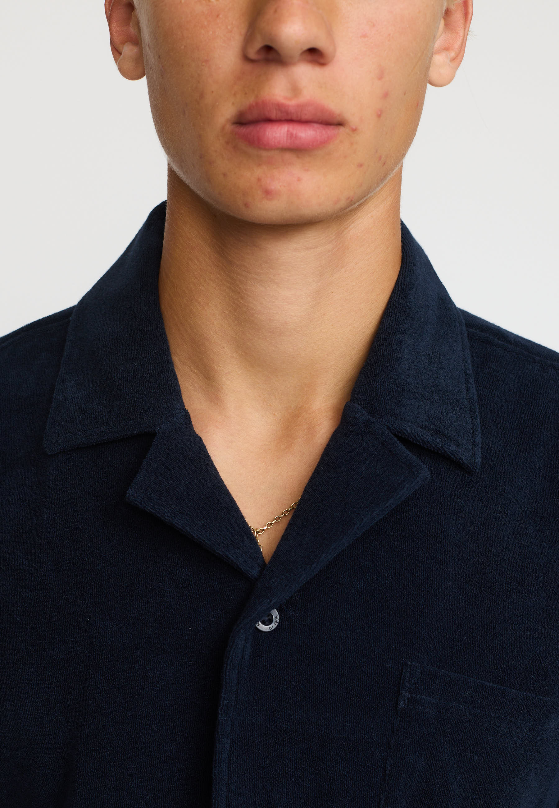 Revolution Terry Short-sleeved Cuban Shirt Short-sleeve shirts Navy