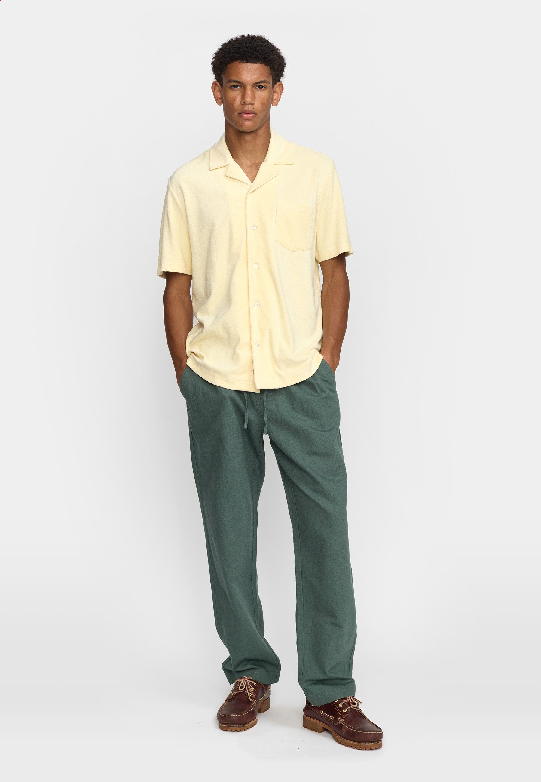 Revolution Terry Short-sleeved Cuban Shirt Short-sleeve shirts Offwhite