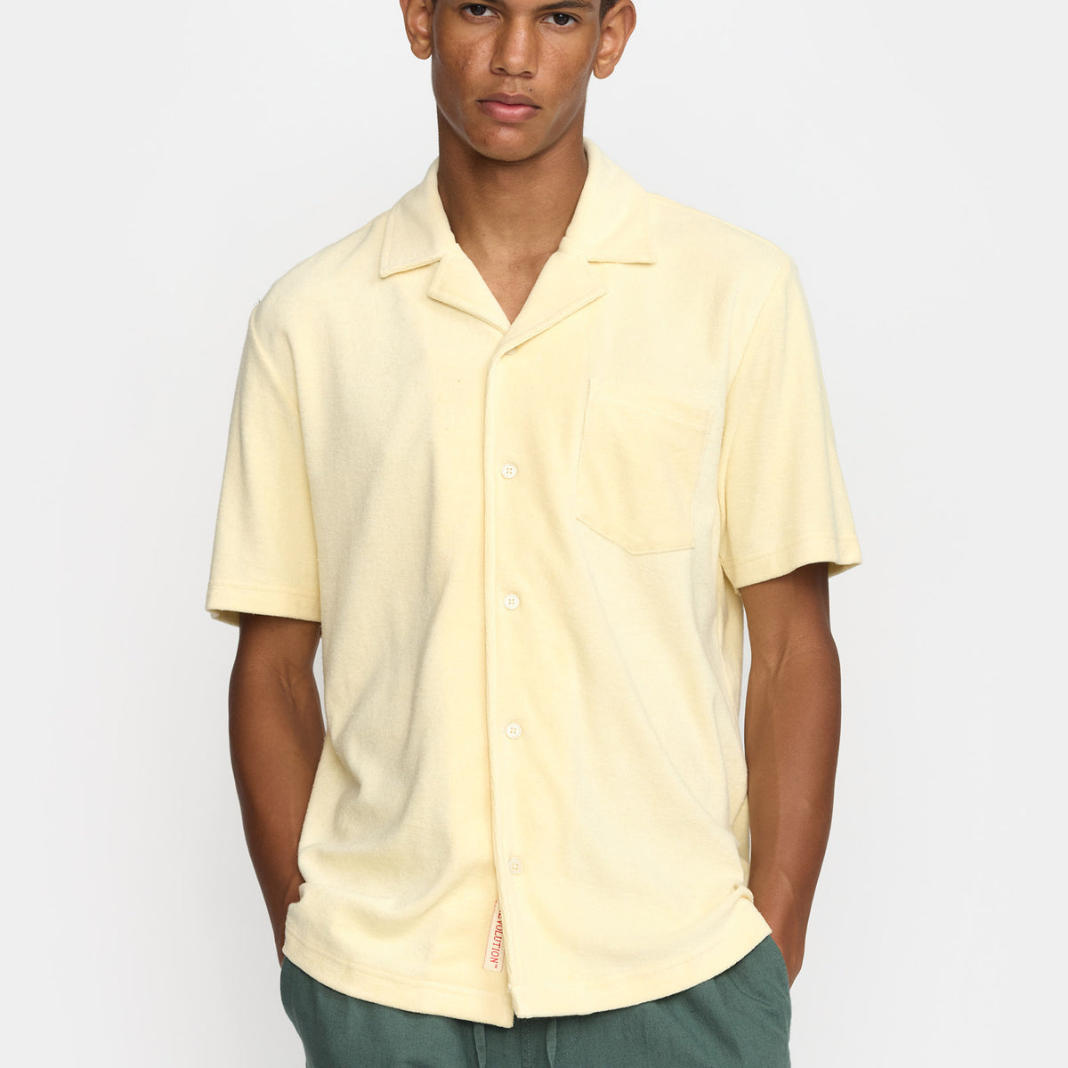 Terry Short-sleeved Cuban Shirt / 3823
