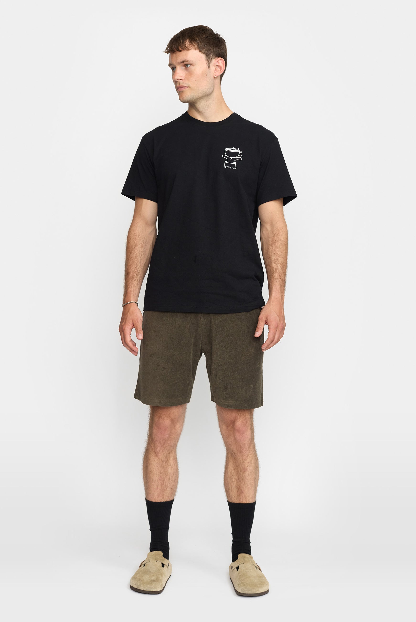 Revolution Terry Shorts Shorts Darkbrown