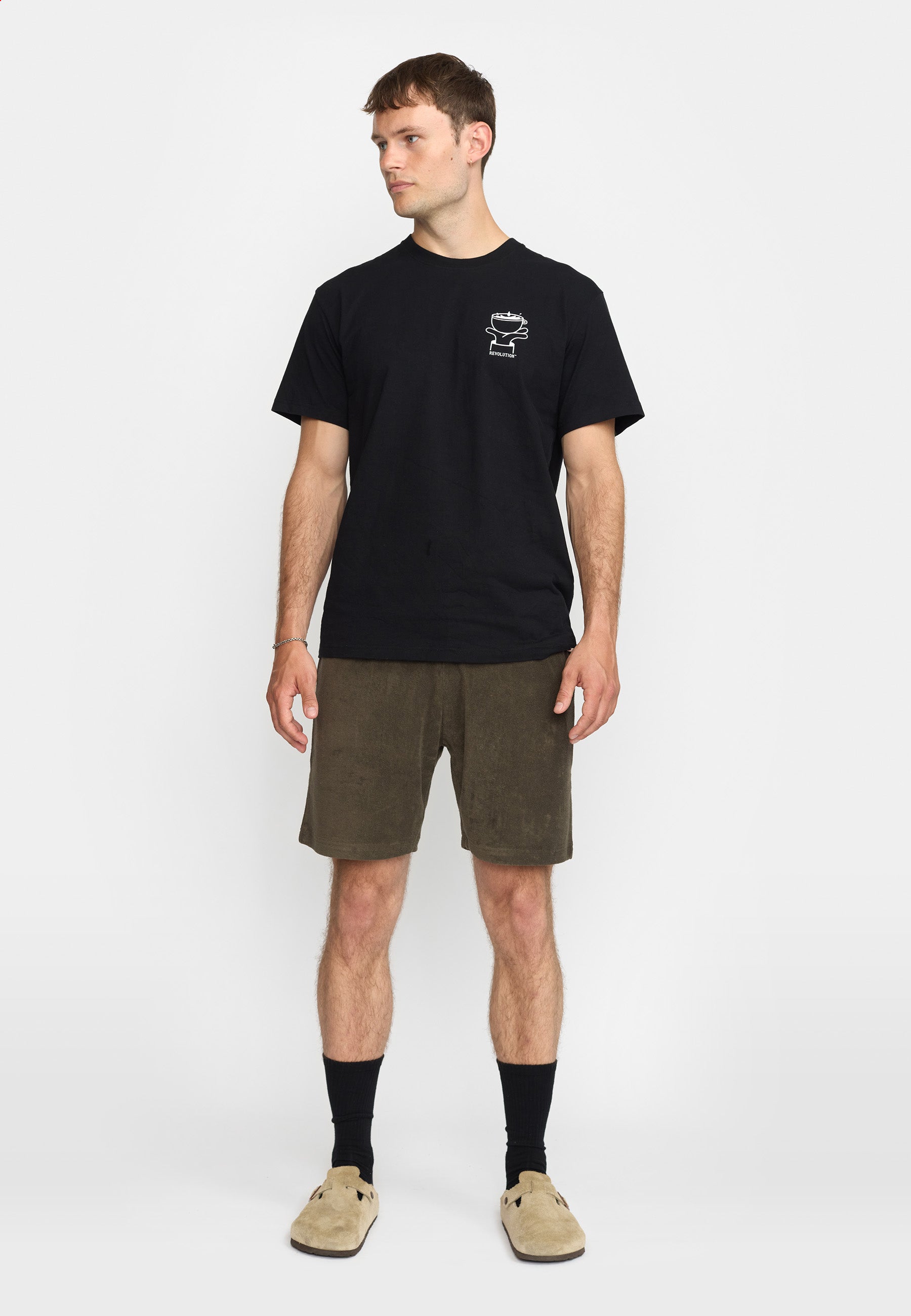 Revolution Terry Shorts Shorts Darkbrown