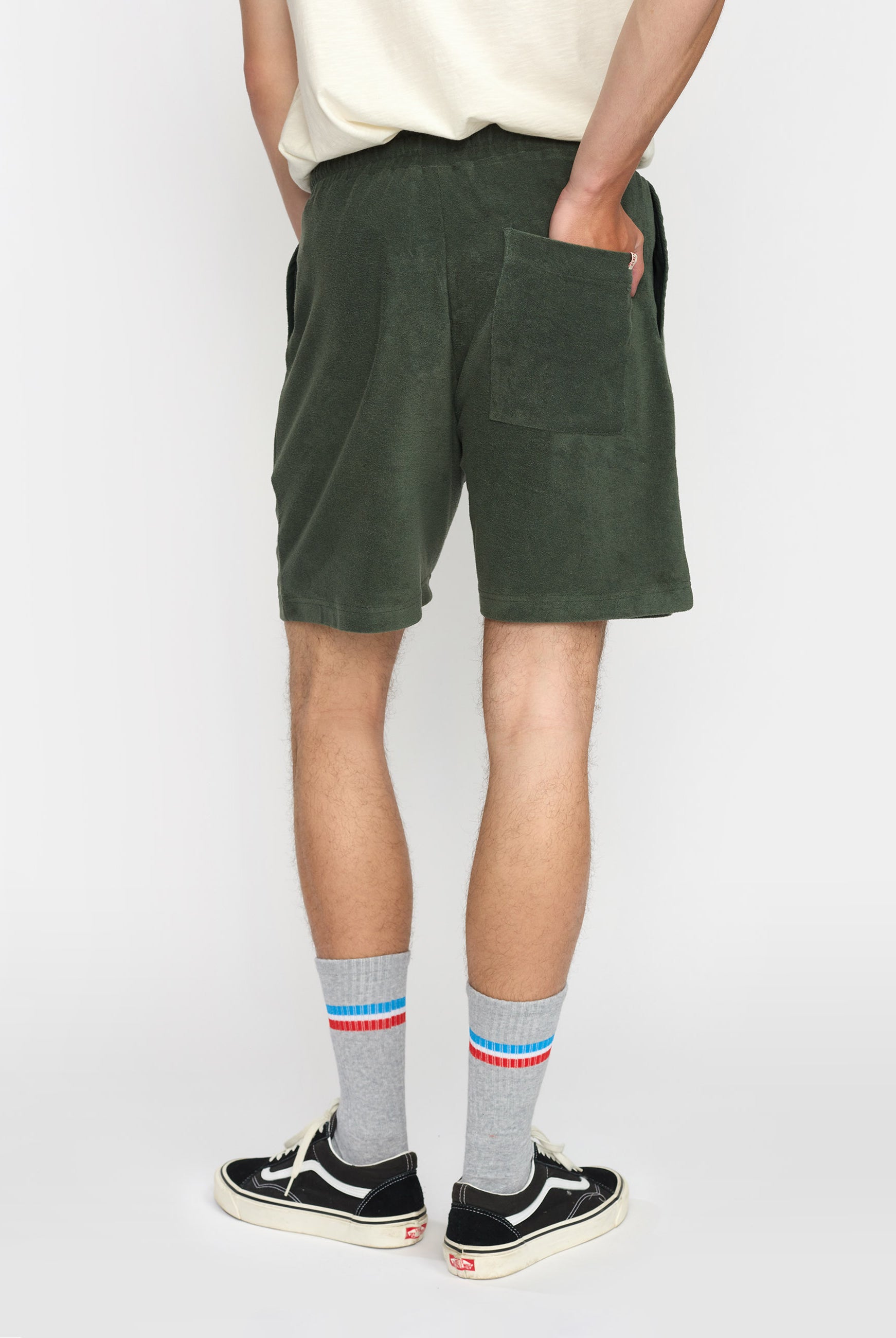 Revolution Terry Shorts Shorts Dustgreen