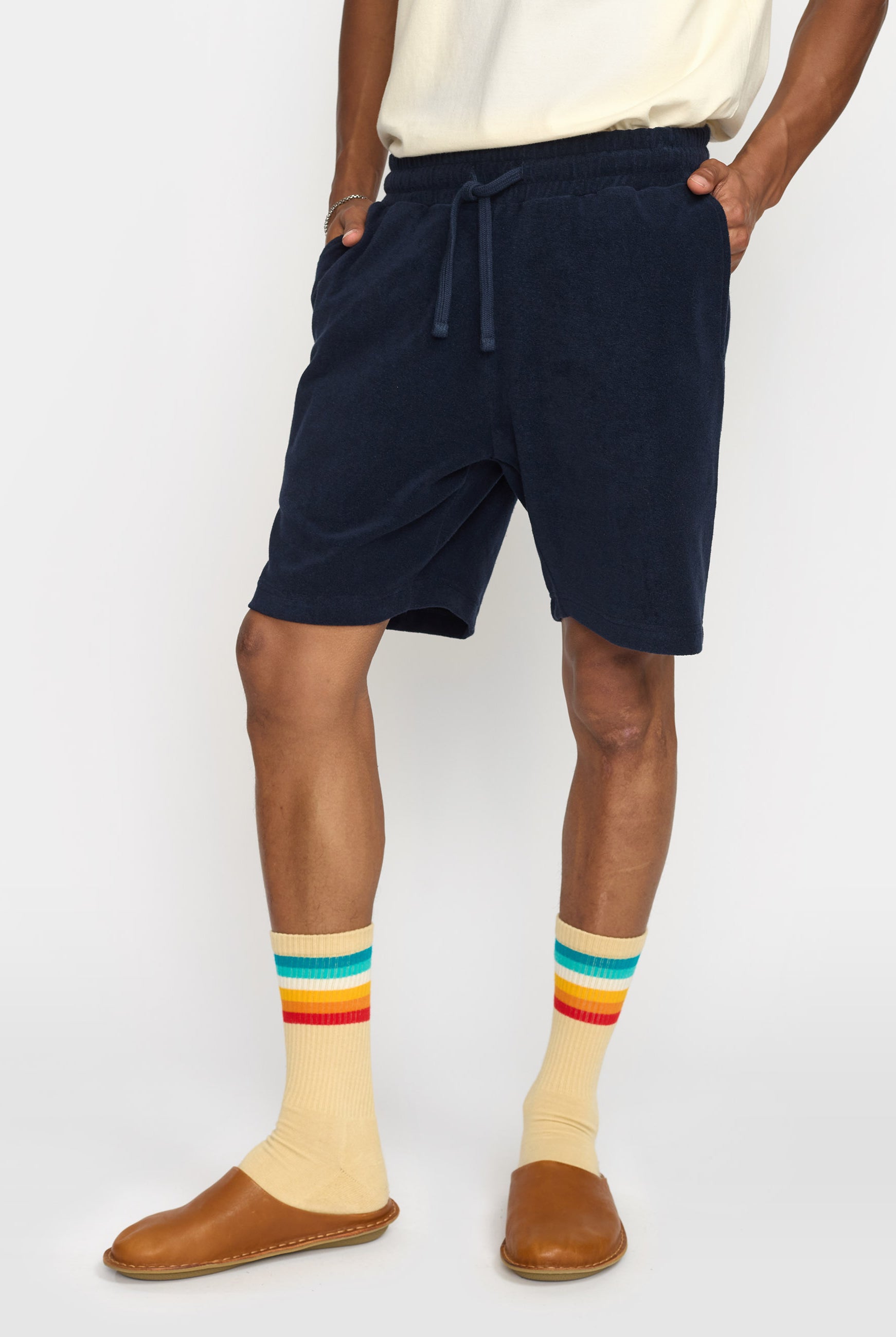 Revolution Terry Shorts Shorts Navy