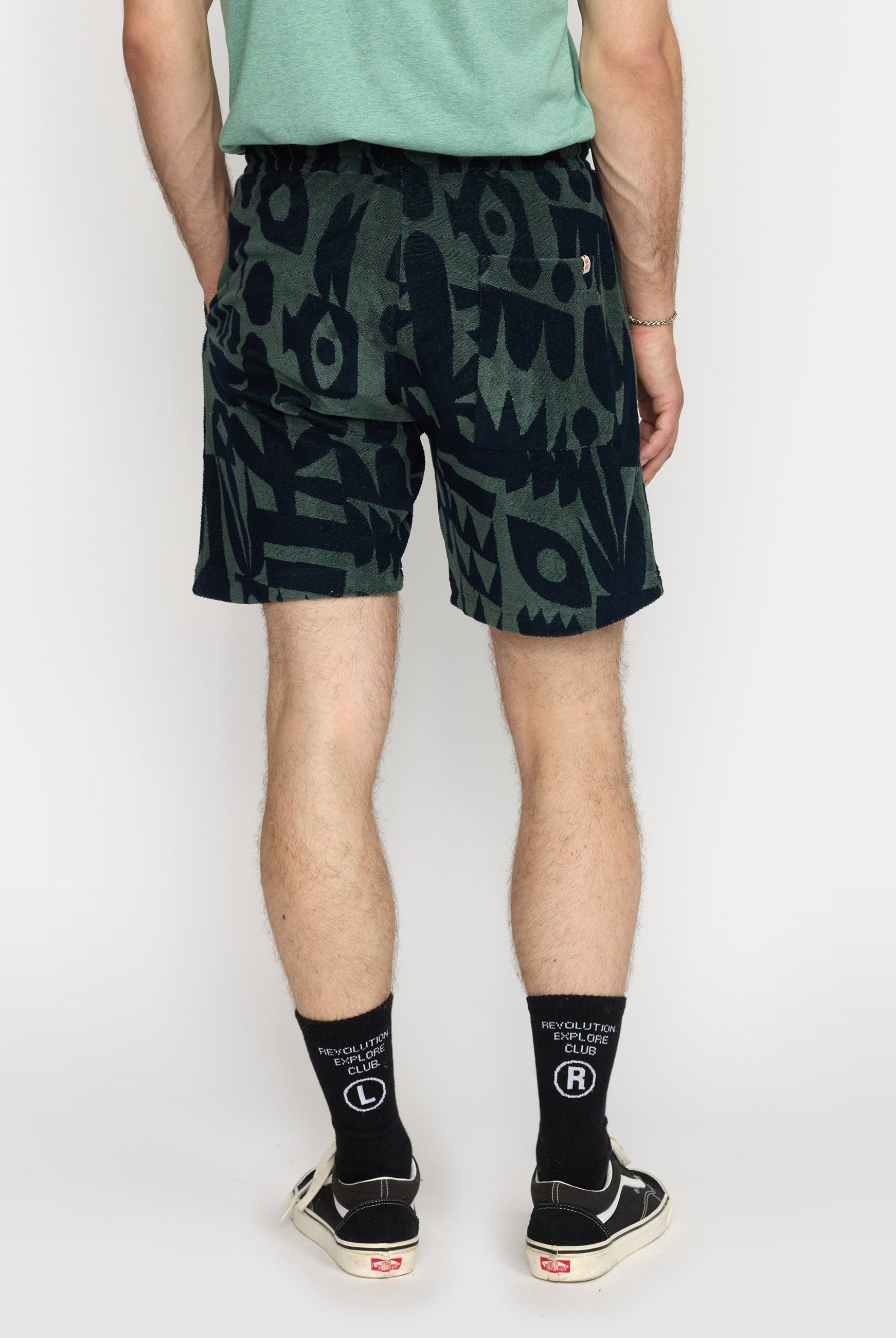 Revolution Terry Shorts Shorts Dustgreen