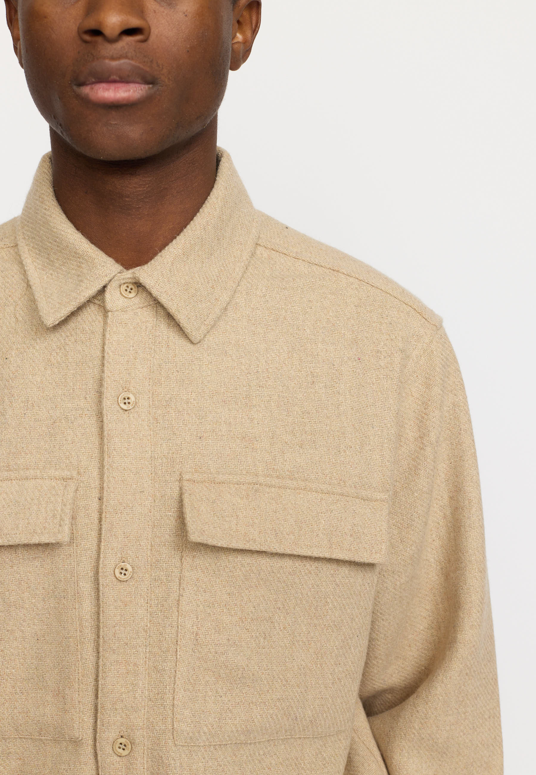 Revolution Utility Overshirt Overshirts Beige
