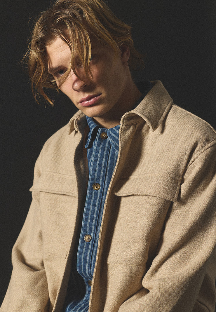 Revolution Utility Overshirt Overshirts Beige