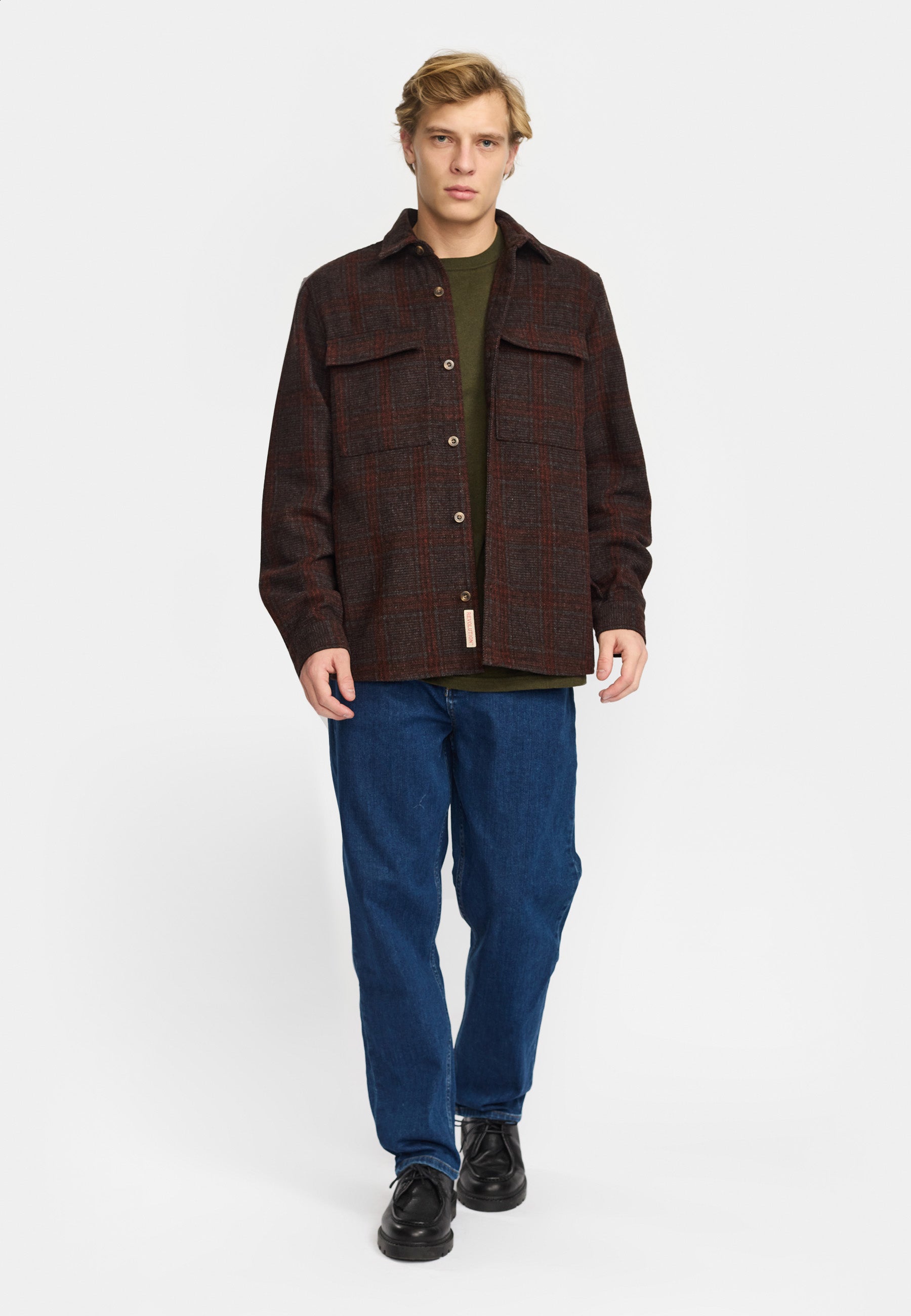 Revolution Utility Overshirt Overshirts Darkred