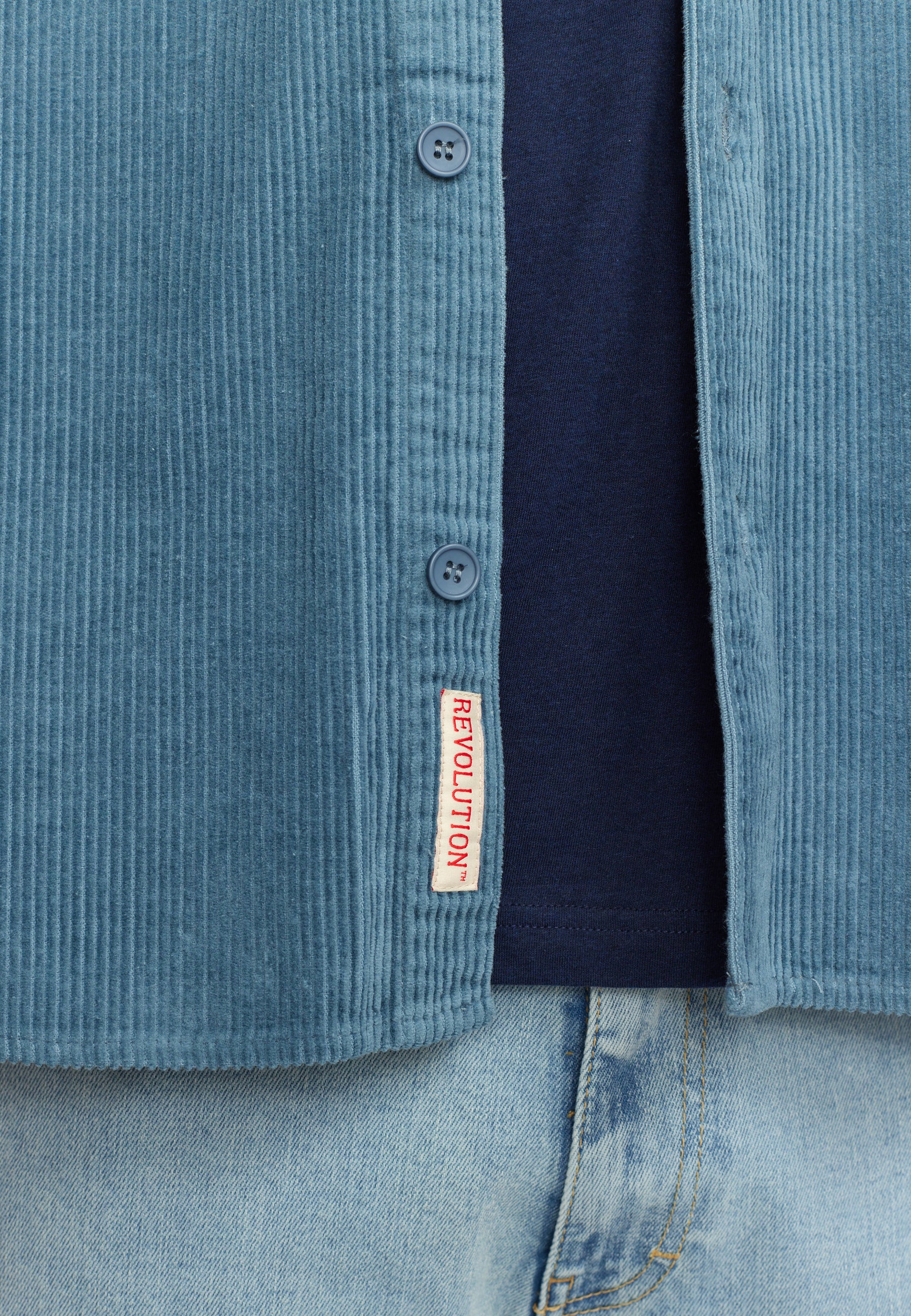 Revolution Utility Overshirt Overshirts Dustblue