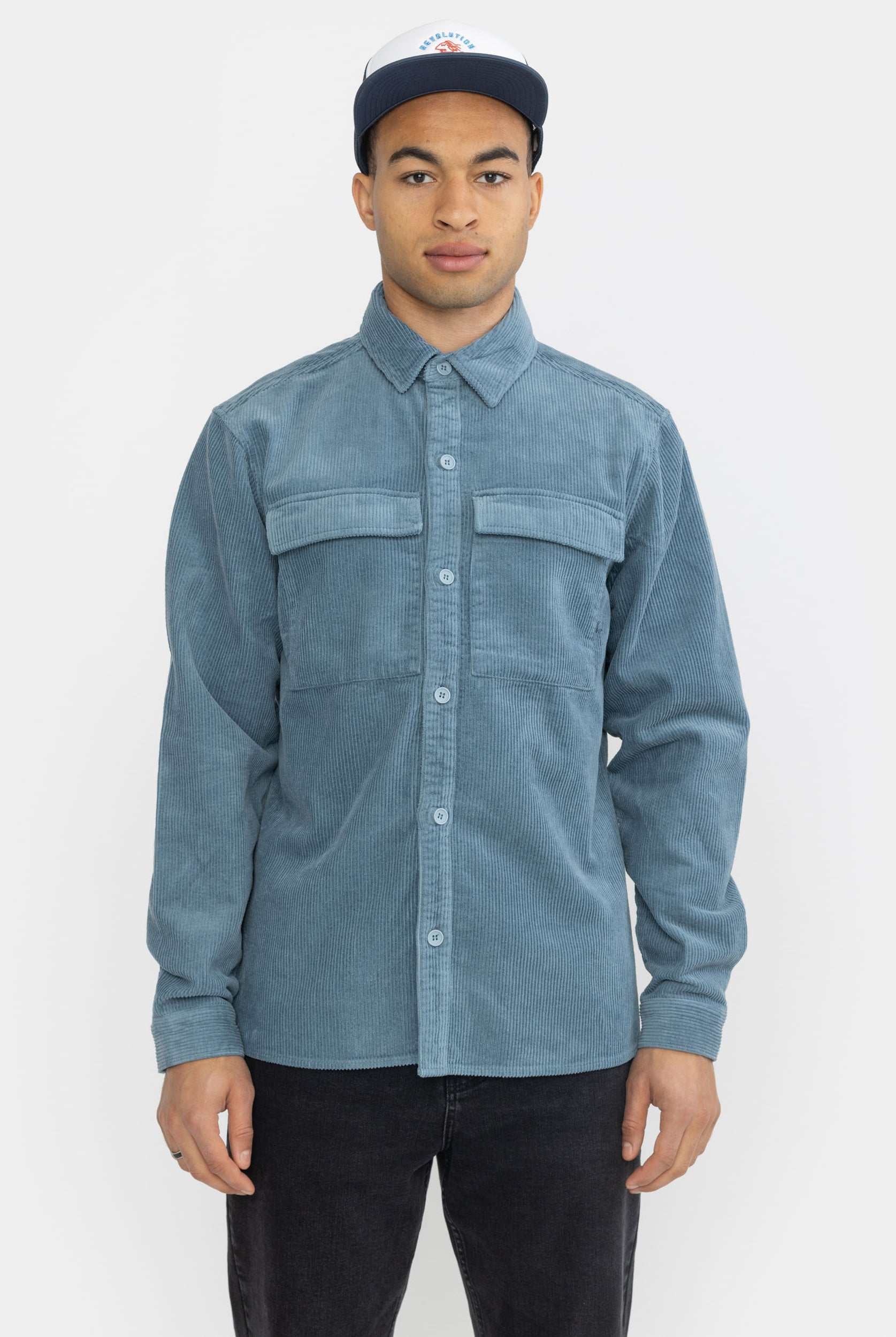 Revolution Utility Overshirt Overshirts Dustblue