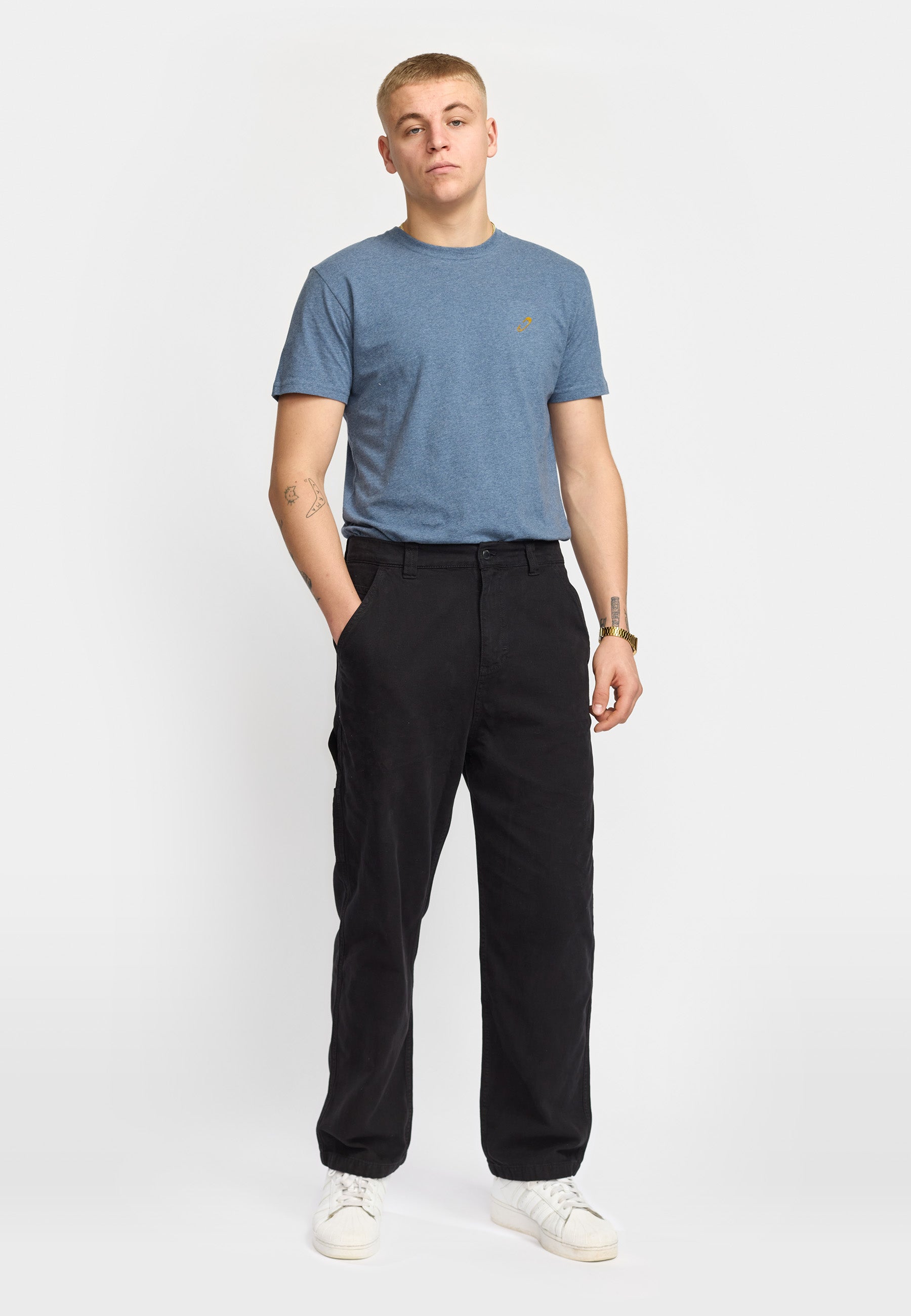 Revolution Wide Worker Trousers Trousers Black