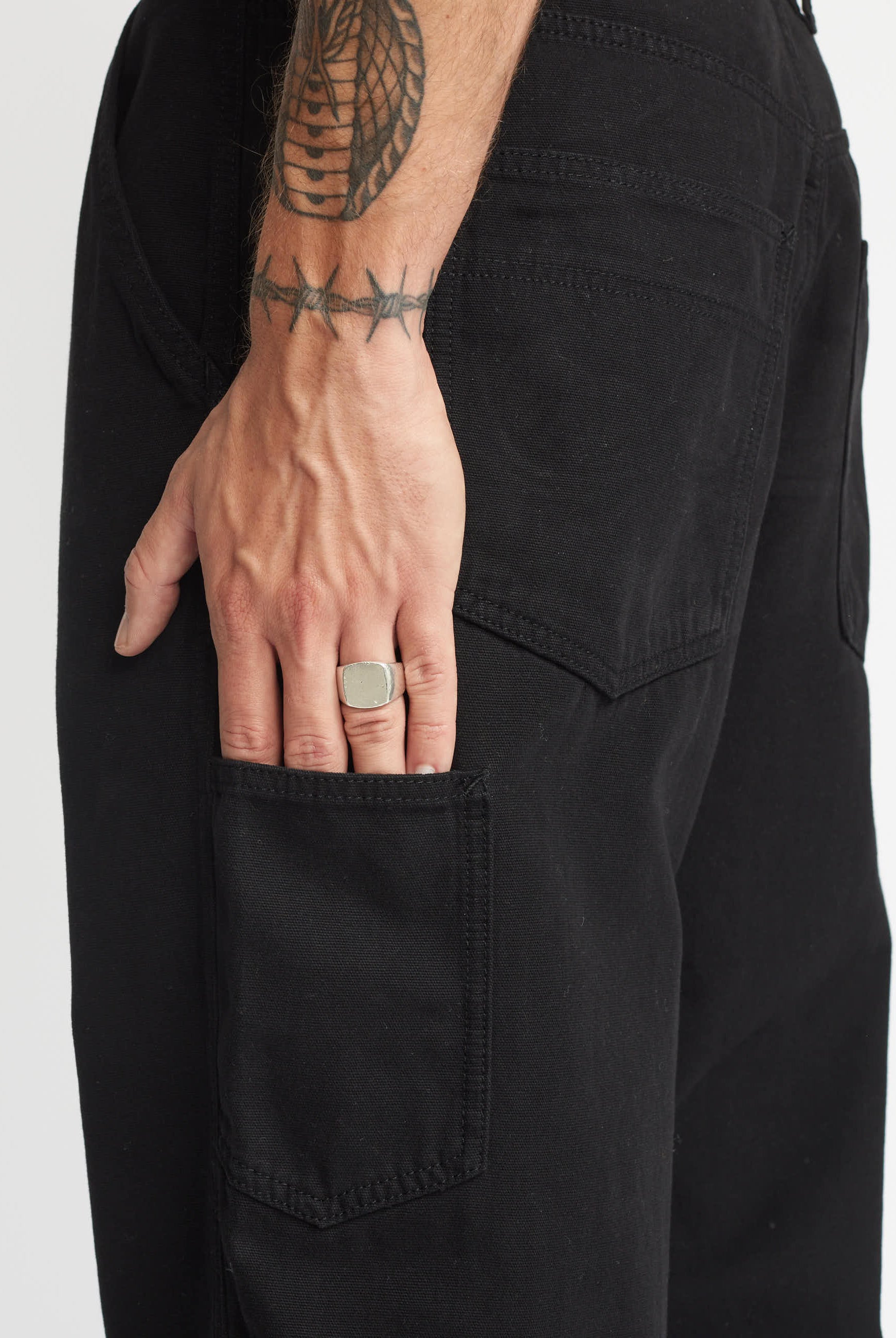 Revolution Wide Worker Trousers Trousers Black