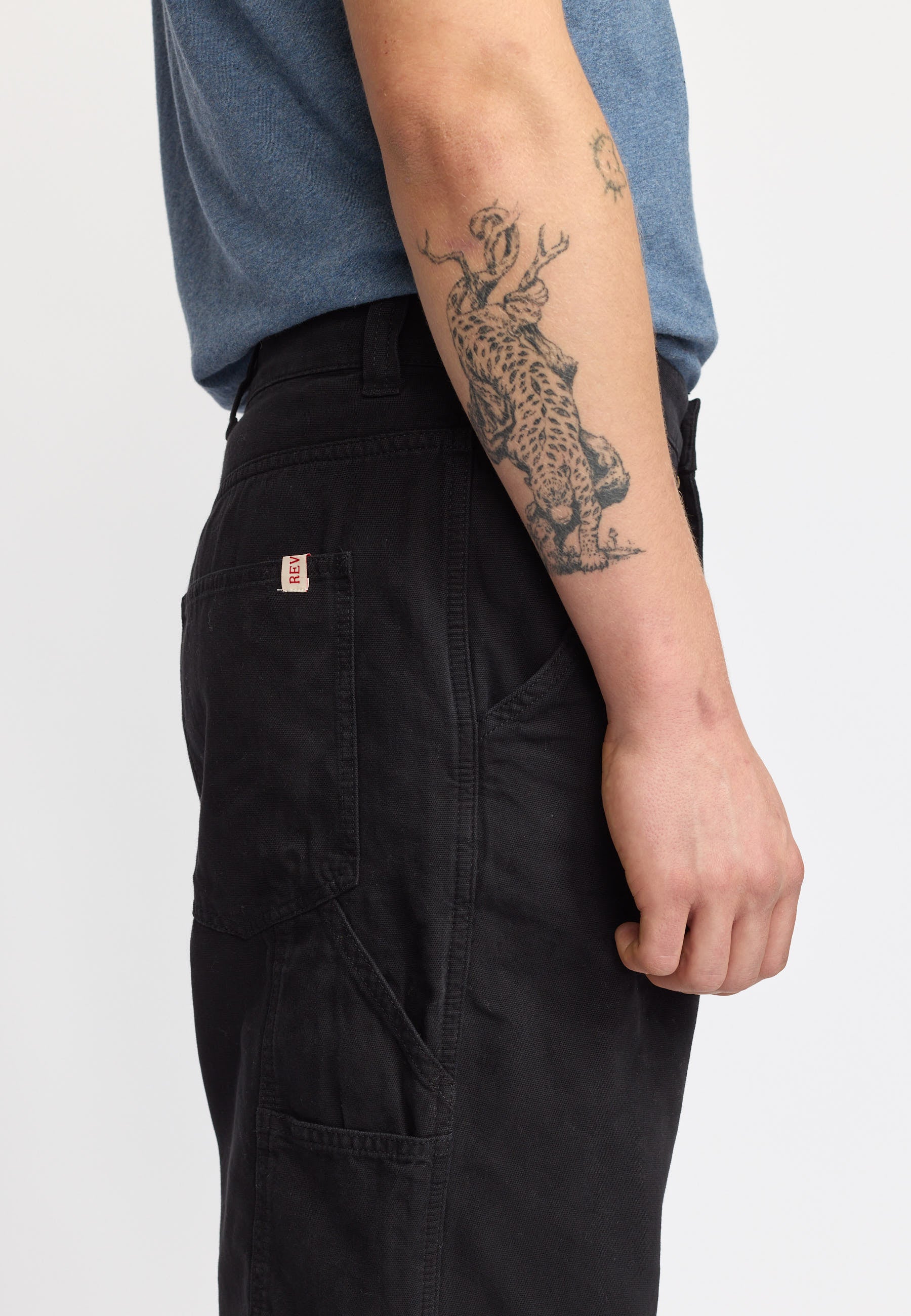 Revolution Wide Worker Trousers Trousers Black