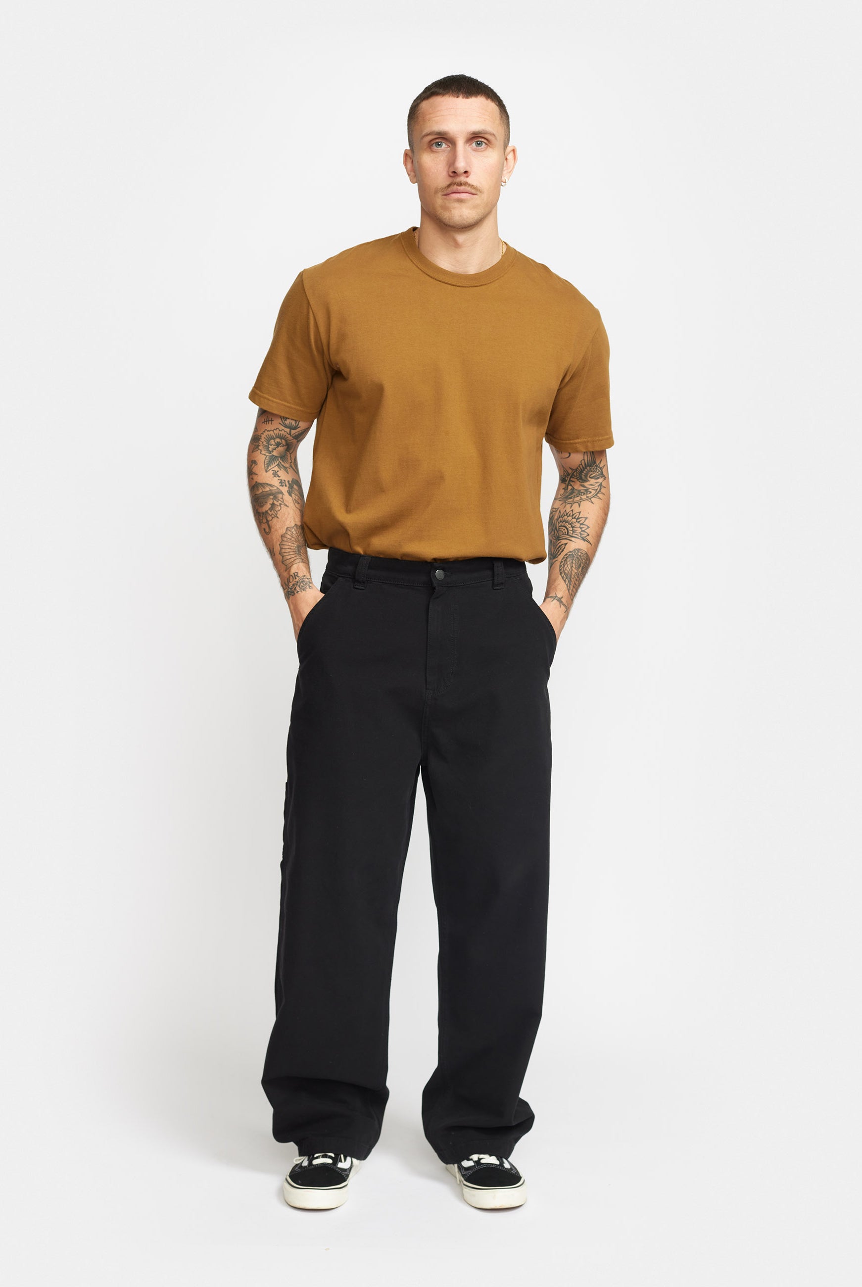 Revolution Wide Worker Trousers Trousers Black