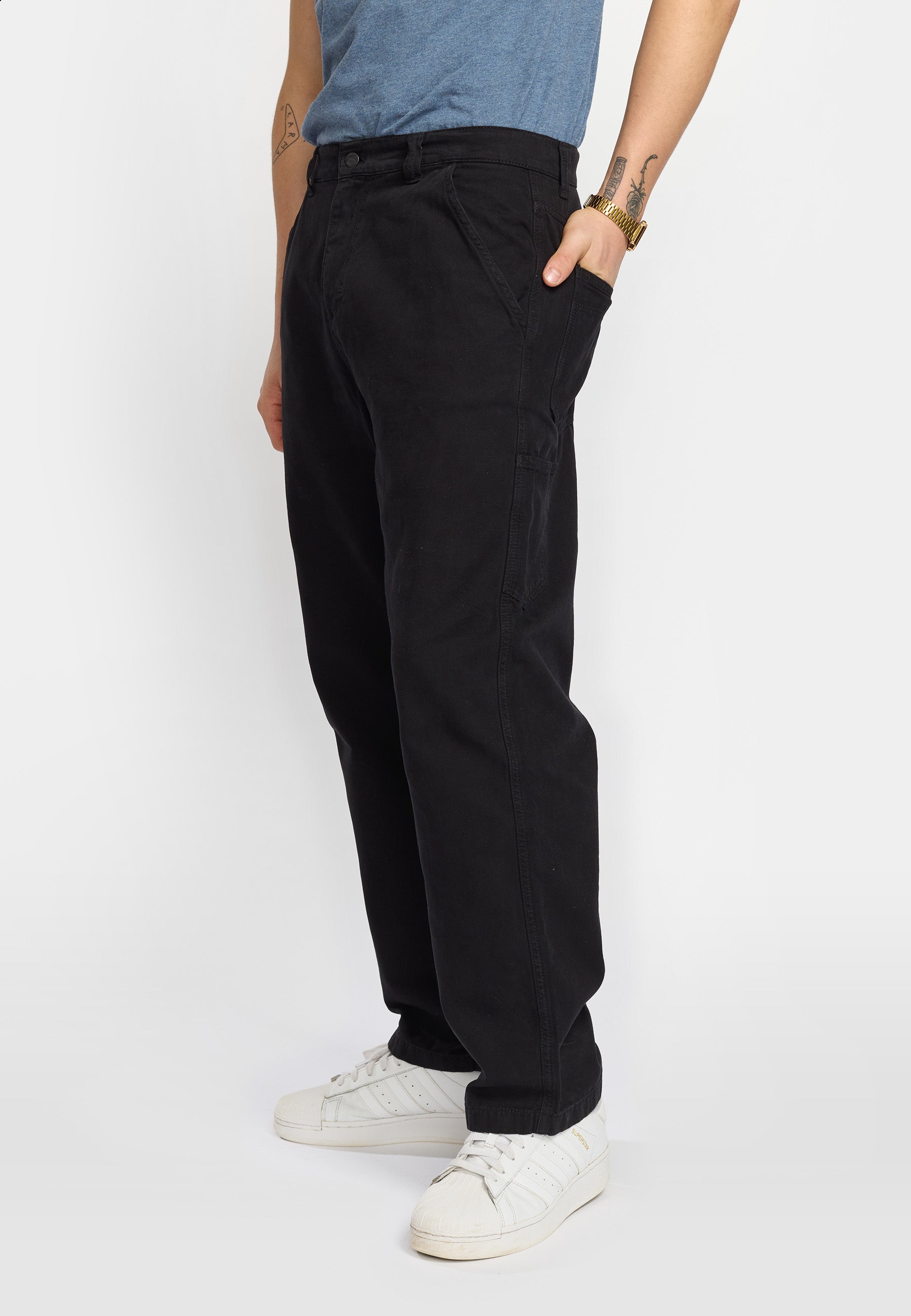 Revolution Wide Worker Trousers Trousers Black