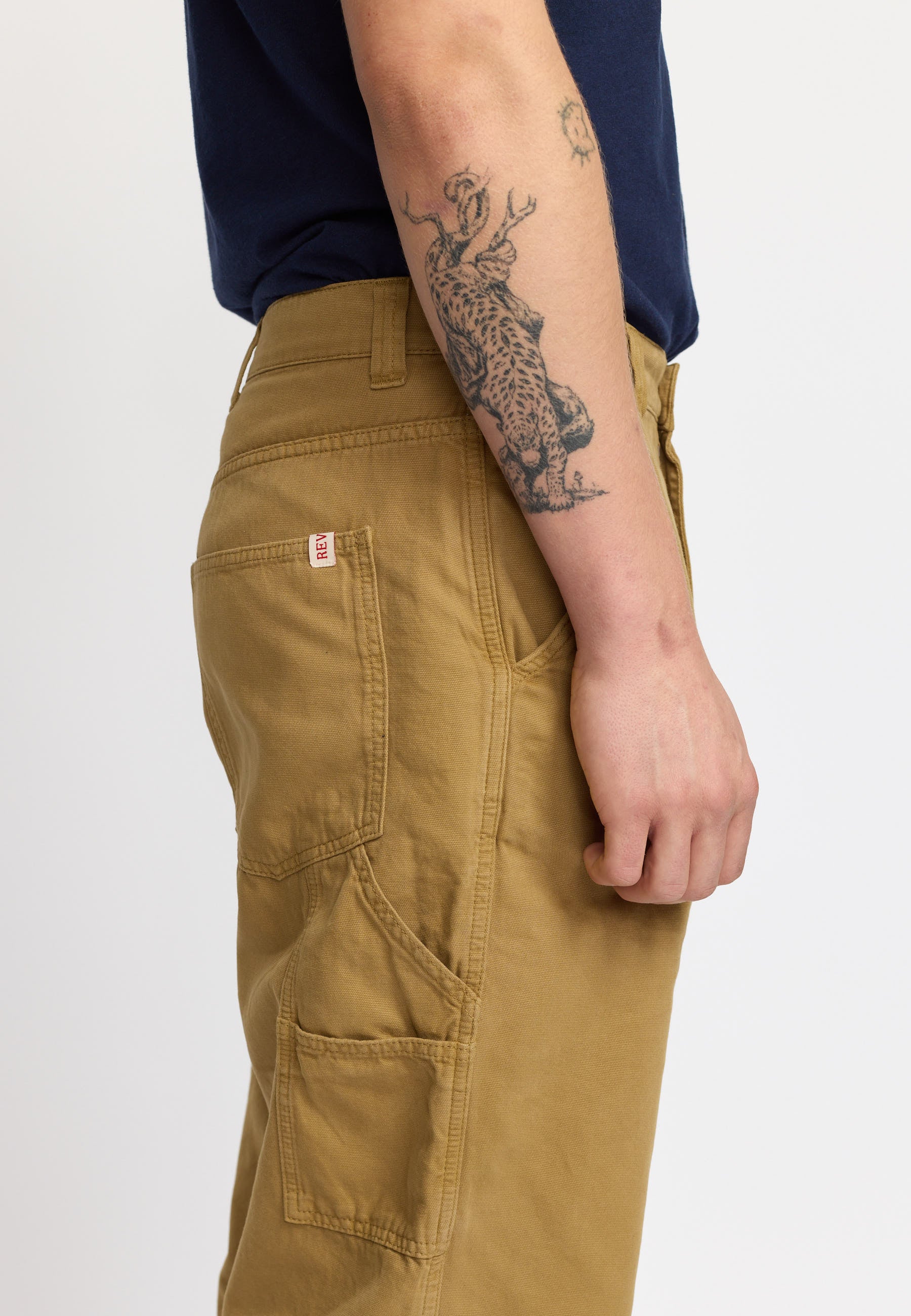Revolution Wide Worker Trousers Trousers Darkkhaki
