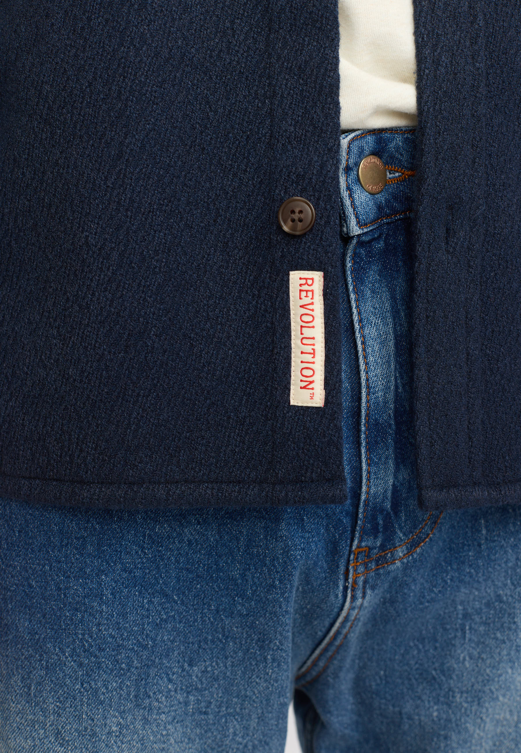 Revolution Worker Overshirt Overshirts Navy