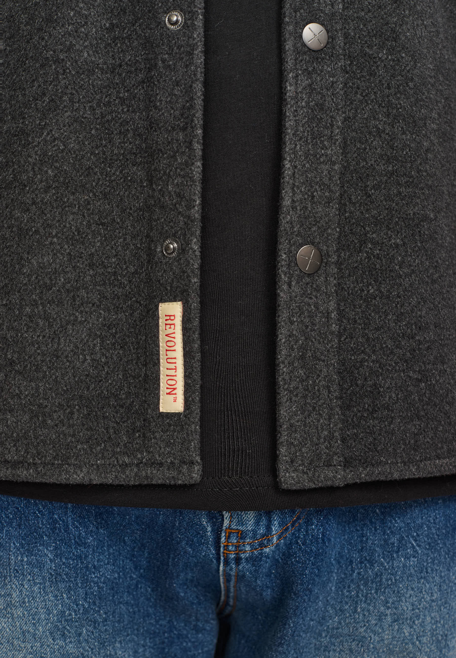 Revolution Worker Overshirt Overshirts Darkgrey