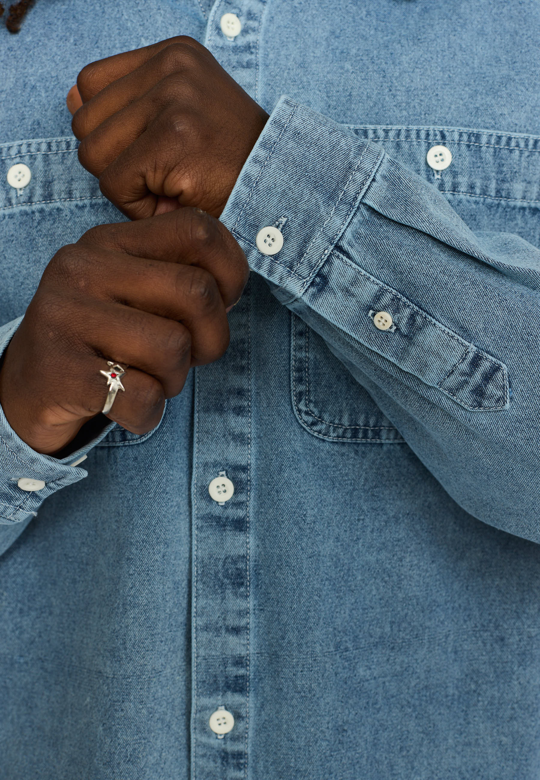 Revolution Worker Shirt Long-sleeve Shirts Blue