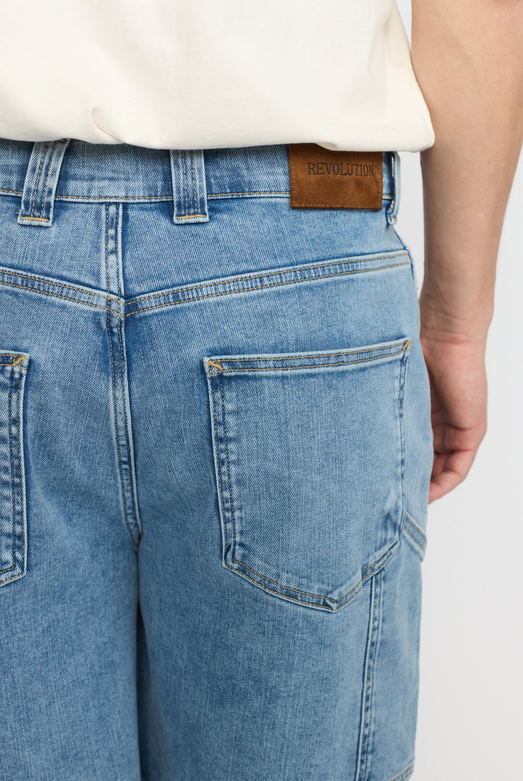 Revolution Loose-fit Denim Shorts Shorts Blue