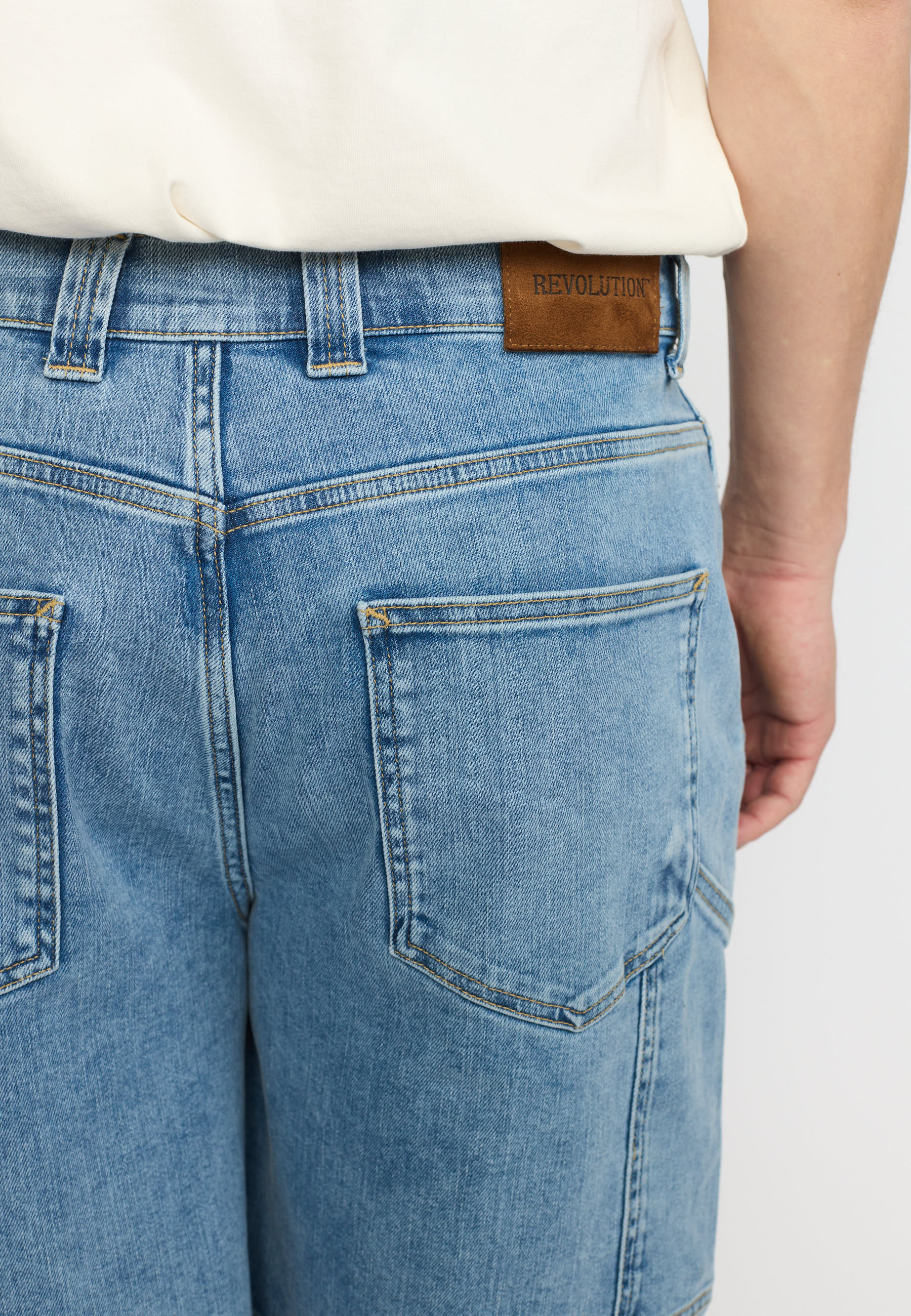 Revolution Loose-fit Denim Shorts Shorts Blue