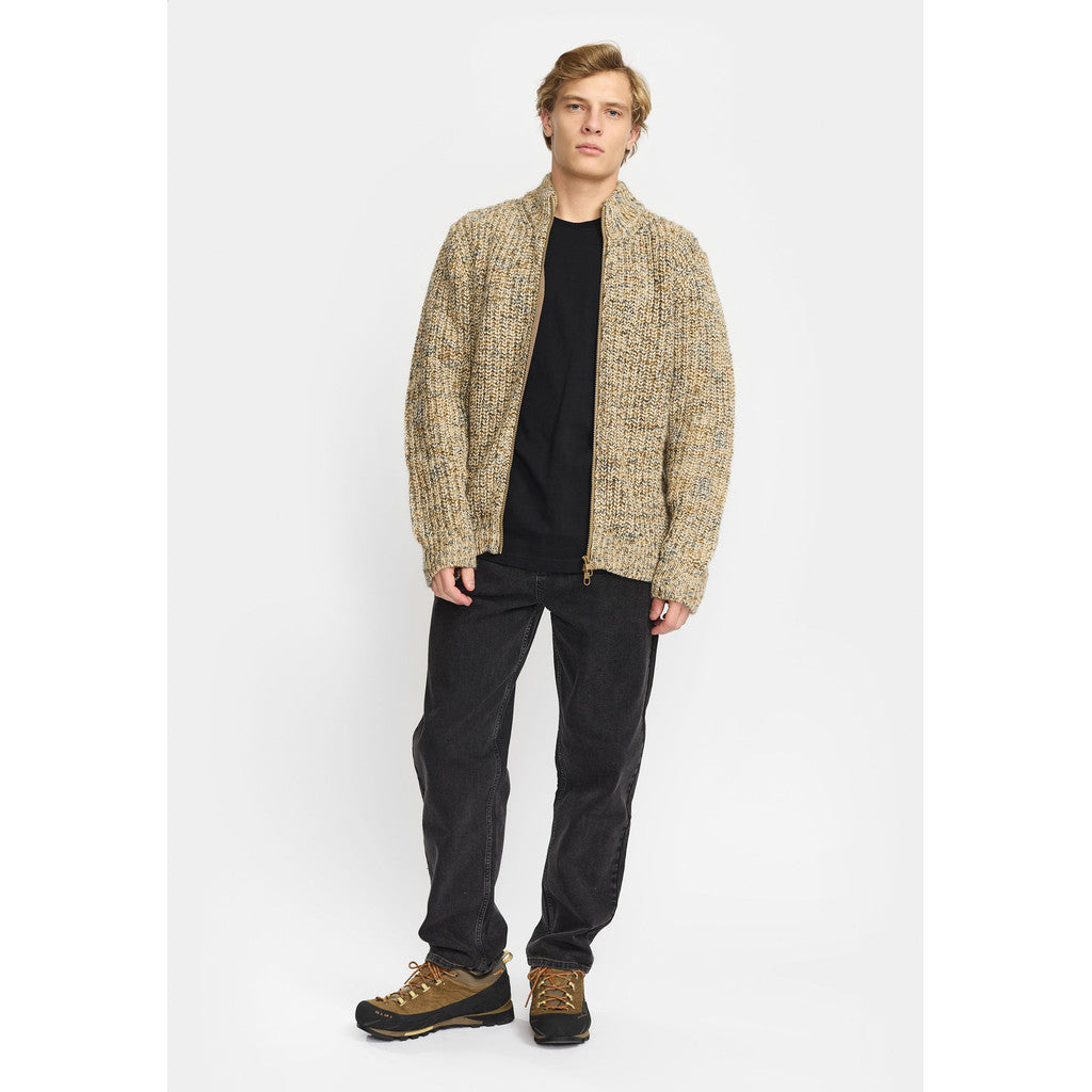 Revolution Zipped Knit Cardigan Knitwear Offwhite
