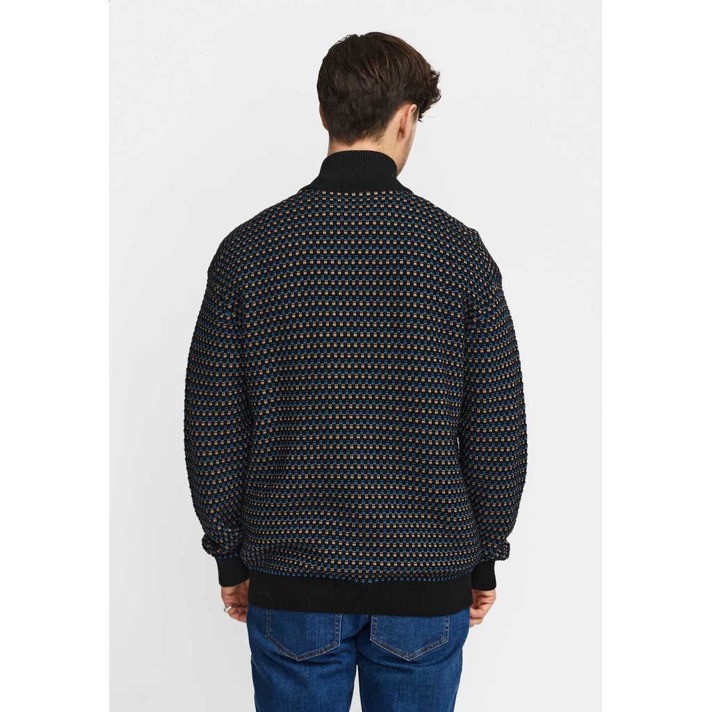Revolution Zipped Knit Cardigan Knitwear Blue
