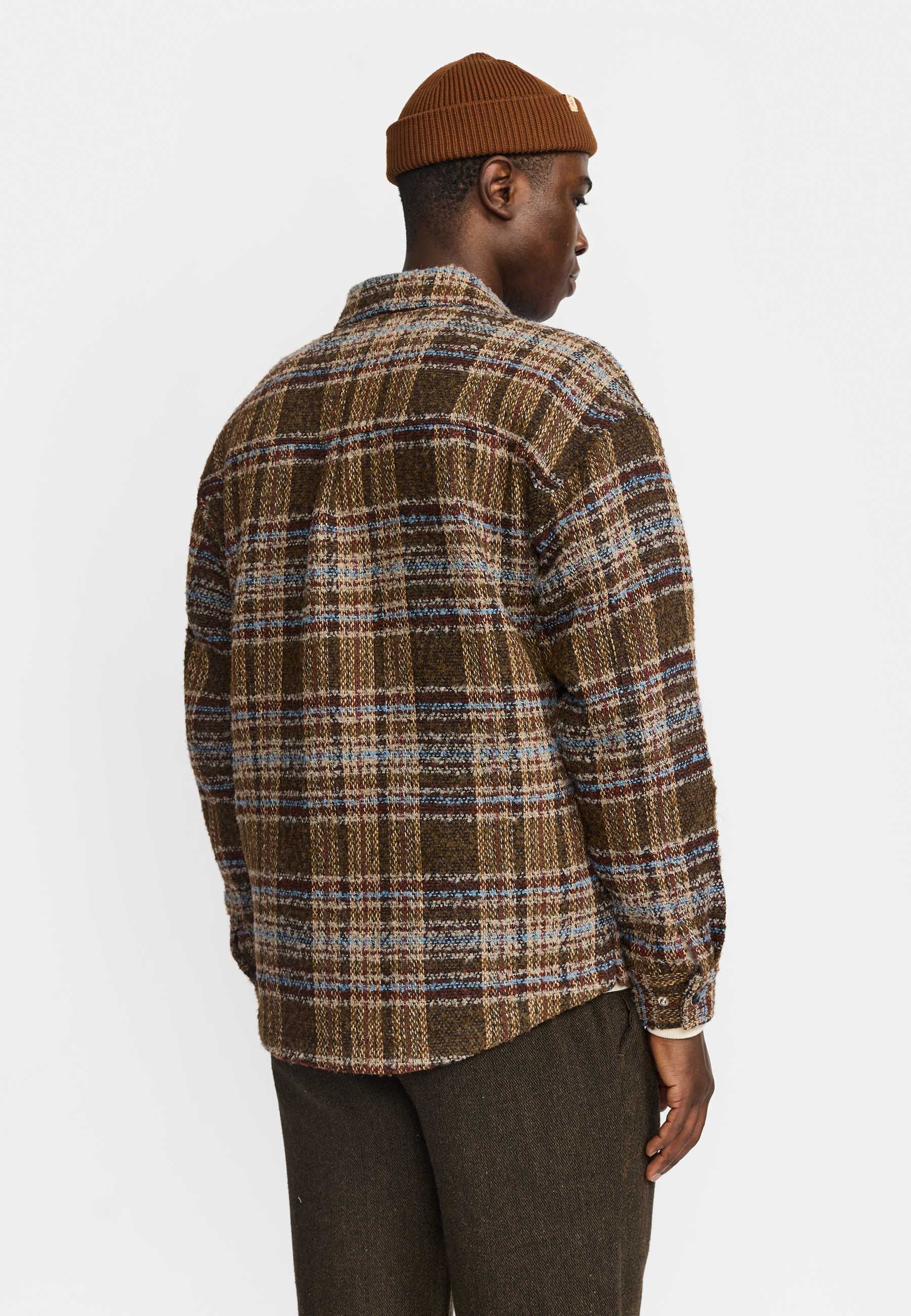 Revolution Zipped Overshirt Overshirts Brown