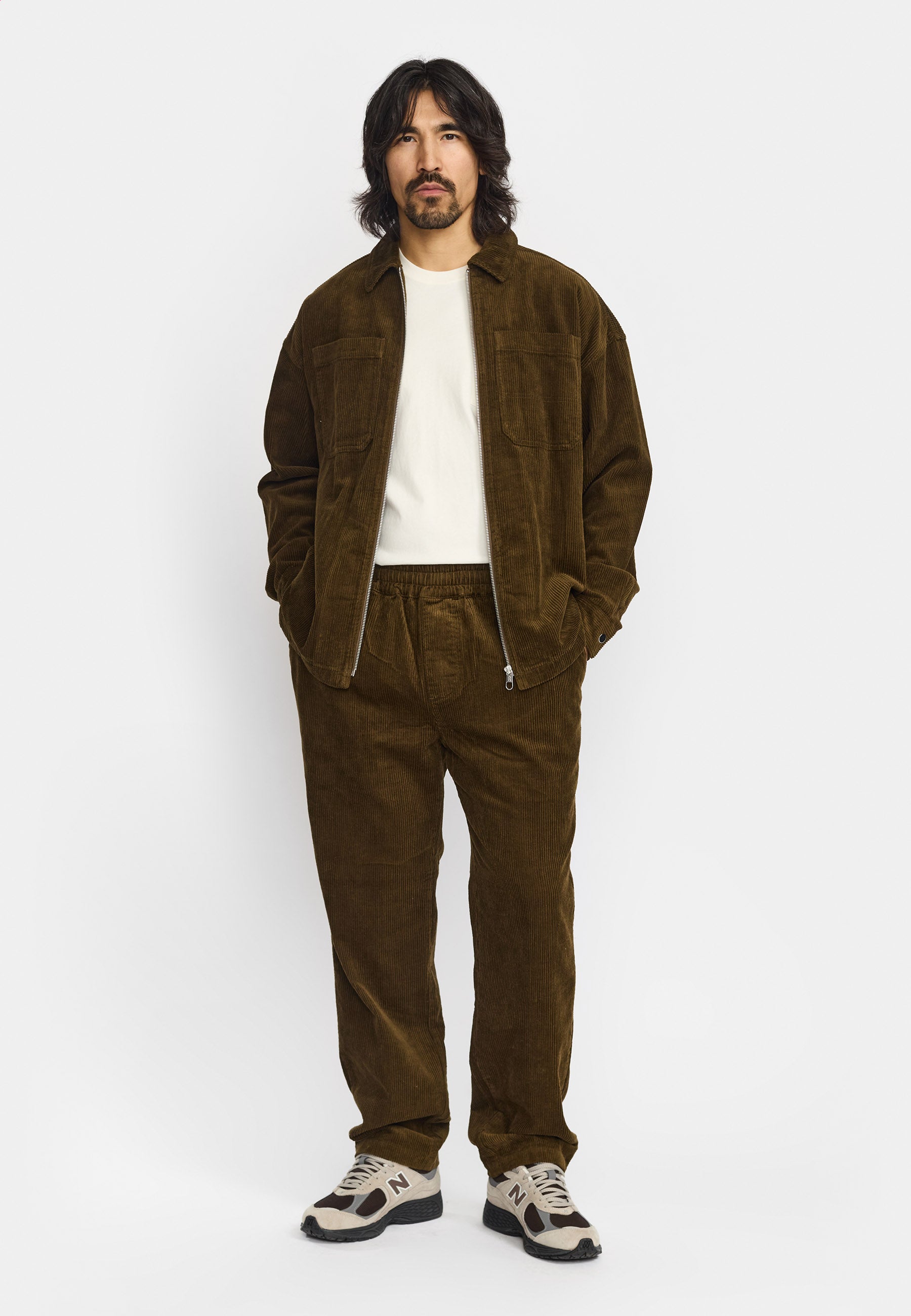 Revolution Zipped Worker Shirt Overshirts Brown