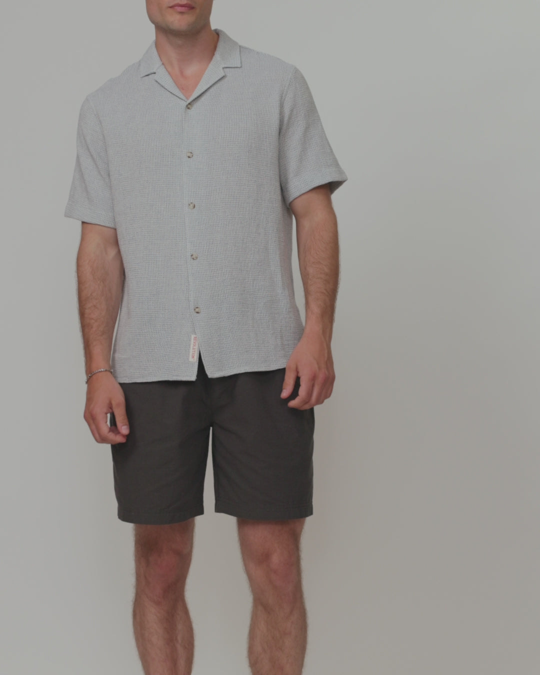 Revolution Short-sleeved Cuban Shirt Short-sleeve shirts Blue