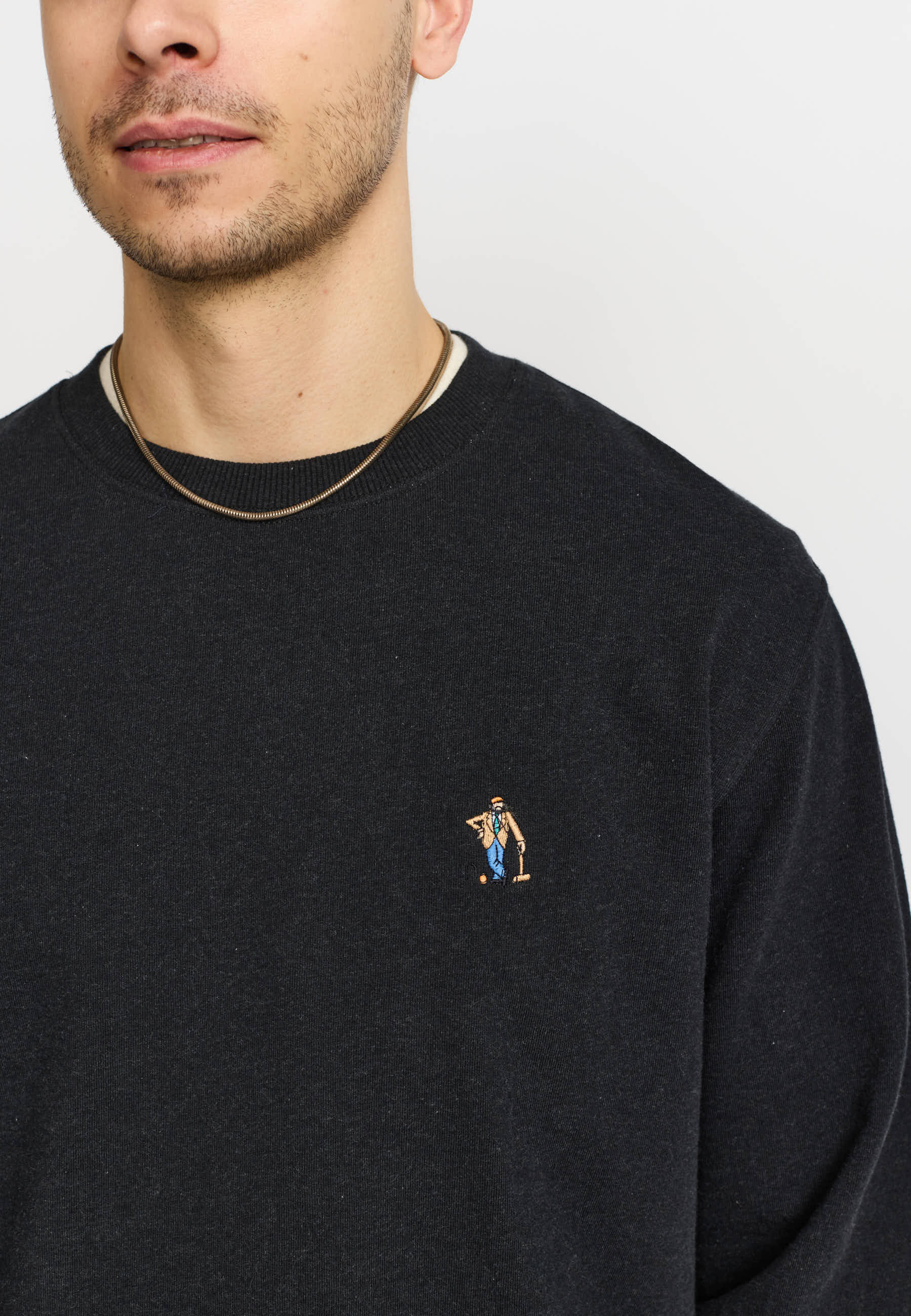 Revolution Application Sweatshirt Sweatshirts Black-melange