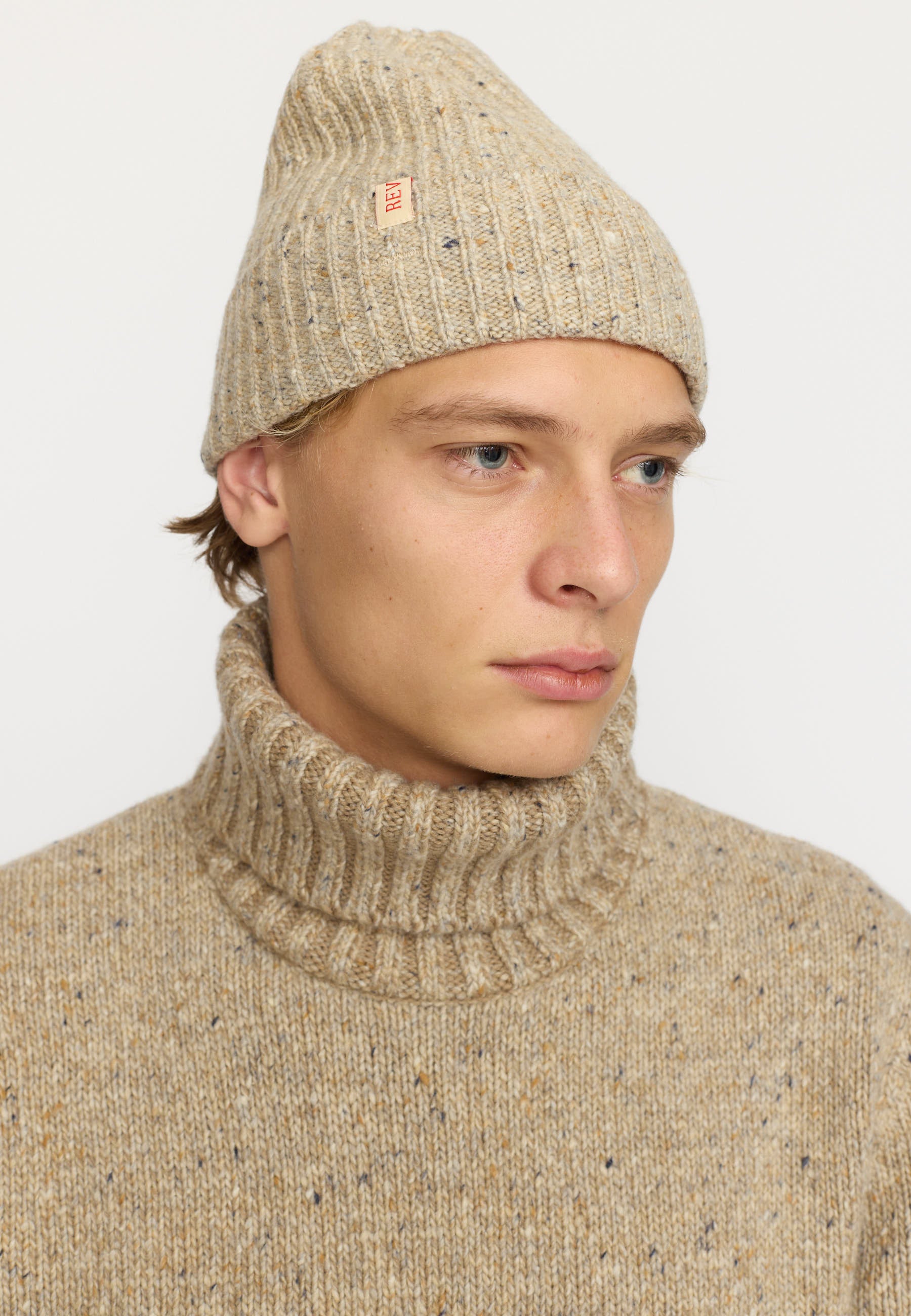 Revolution Beanie Melange Headwear Offwhite